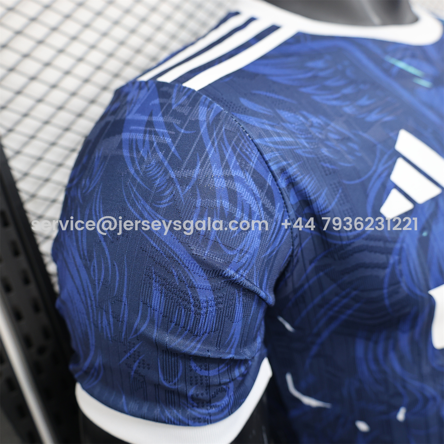 JerseysGala.com | Real Madrid 25-26 Blue Jersey with White Viking Roar Comics - Player Version -Customize Name, Number and Patch | Worldwide Shipping