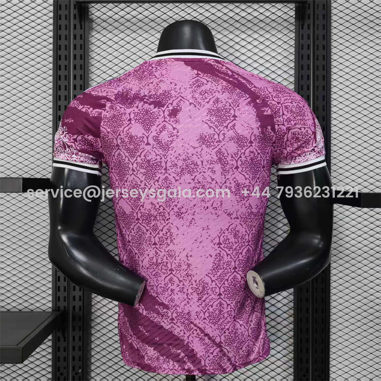 JerseysGala.com | Real Madrid 25-26 Pink With Purple Texture Special Jersey - Player Version -Customize Name, Number and Patch | Worldwide Shipping