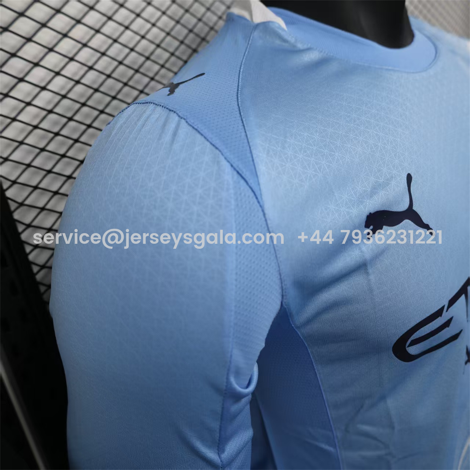 JerseysGala.com | Manchester City 25-26 Home Long Sleeves Jersey - Player Version -Customize Name, Number and Patch | Worldwide Shipping