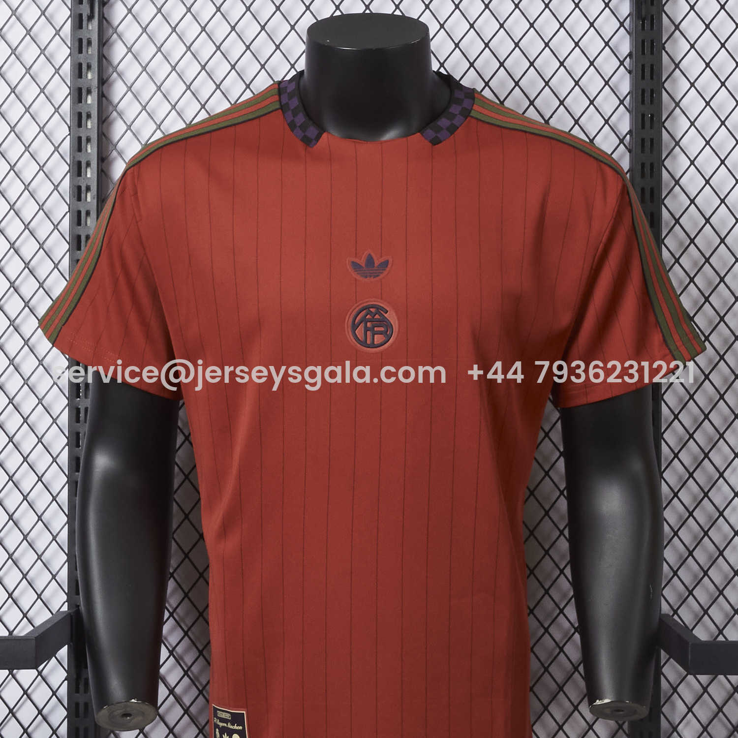 JerseysGala.com | Bayern Munich 25-26 Trefoil Red Travel Jersey - Player Version -Customize Name, Number and Patch | Worldwide Shipping