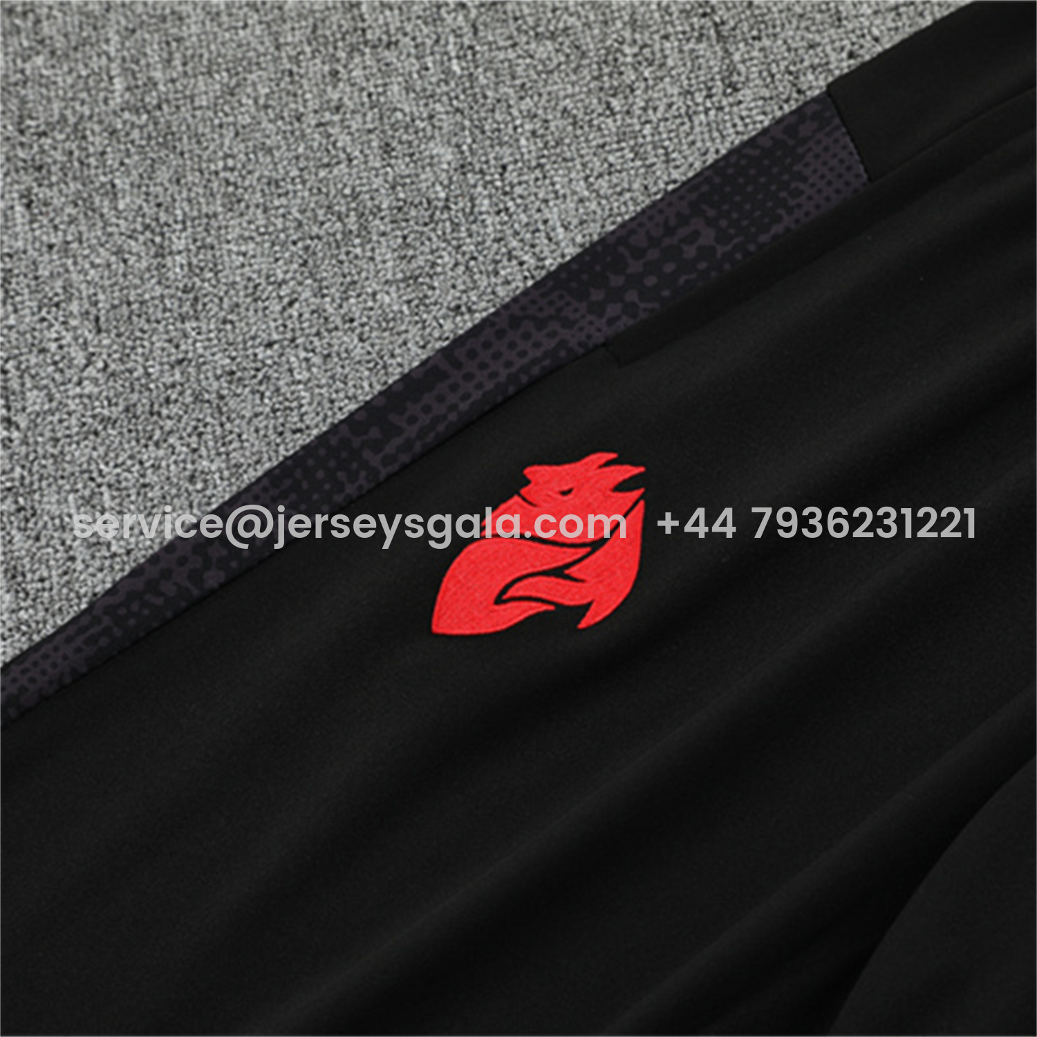 JerseysGala.com | AC Milan 25-26 Kids Long Sleeve Training Set - Red Top & Black Pants -Customize Name, Number and Patch | Worldwide Shipping