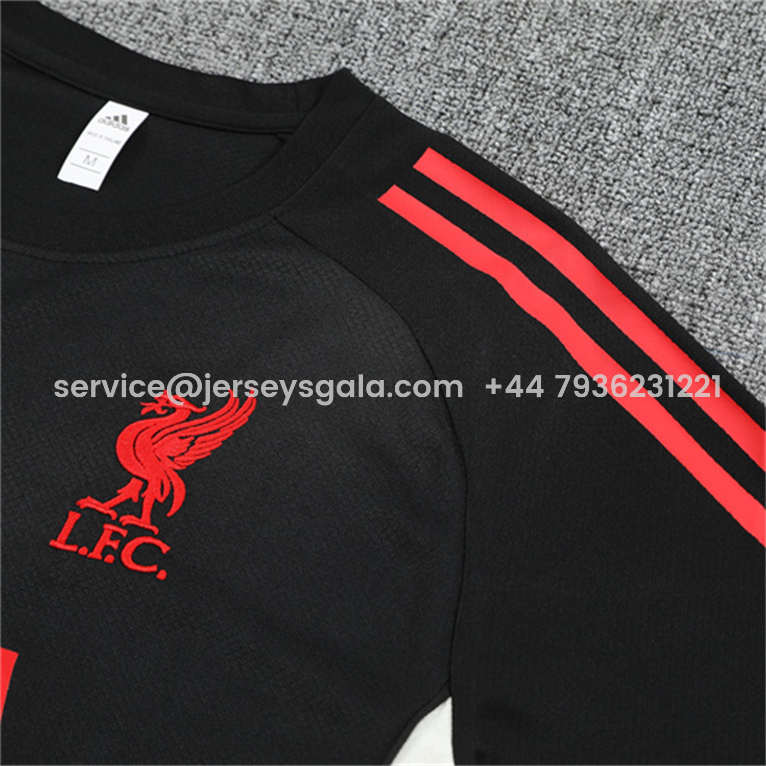 JerseysGala.com | Liver.pool 25-26 Kids Short-Sleeve Training Set - Black Top & Black Shorts -Customize Name, Number and Patch | Worldwide Shipping