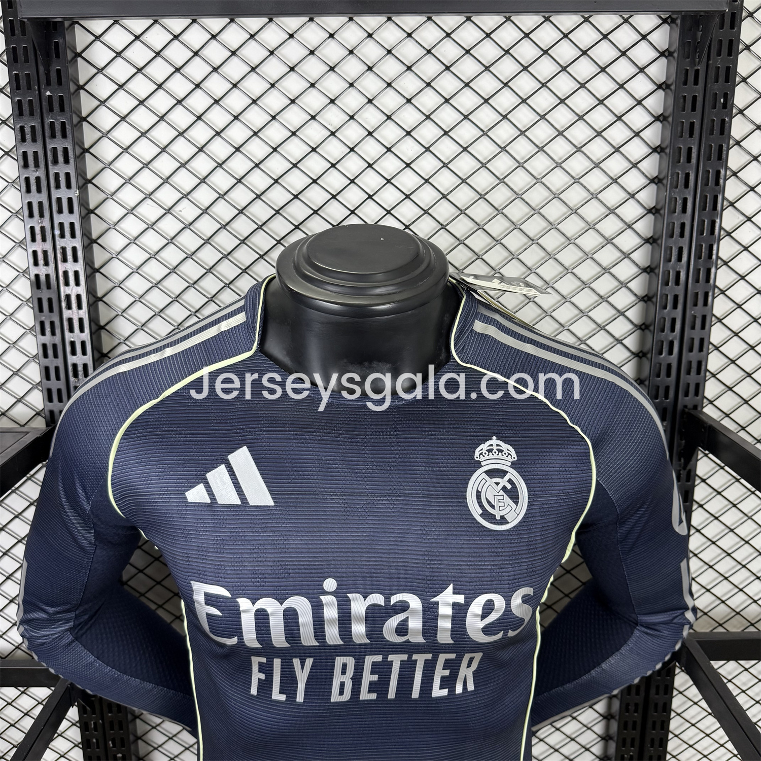 JerseysGala.com | Real Madrid 25-26 Away Long Sleeve Jersey - Player Version -Customize Name, Number and Patch | Worldwide Shipping