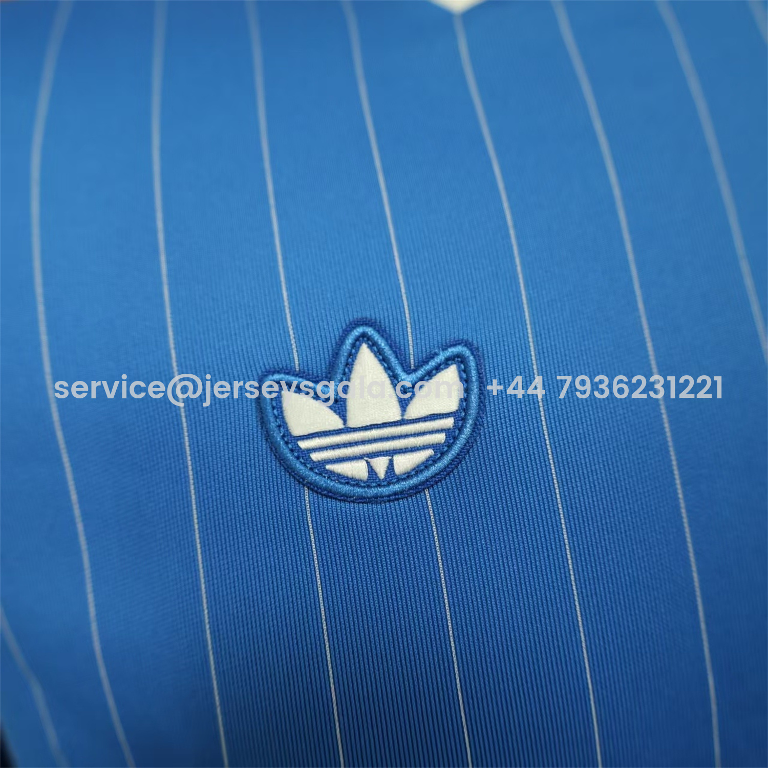 JerseysGala.com | Real Madrid 25-26 Trefoil White Lines Blue Travel Jersey - Player Version -Customize Name, Number and Patch | Worldwide Shipping