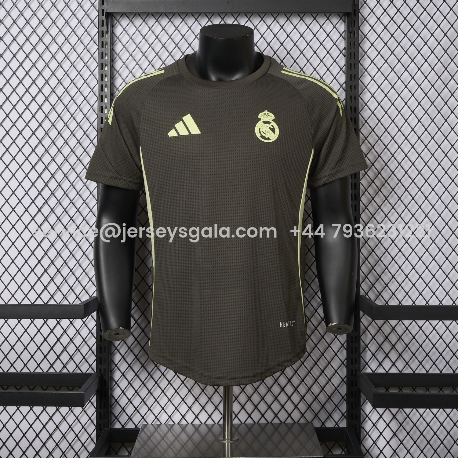 JerseysGala.com | Real Madrid 25-26 Deep Grey Training Jersey - Player Version -Customize Name, Number and Patch | Worldwide Shipping