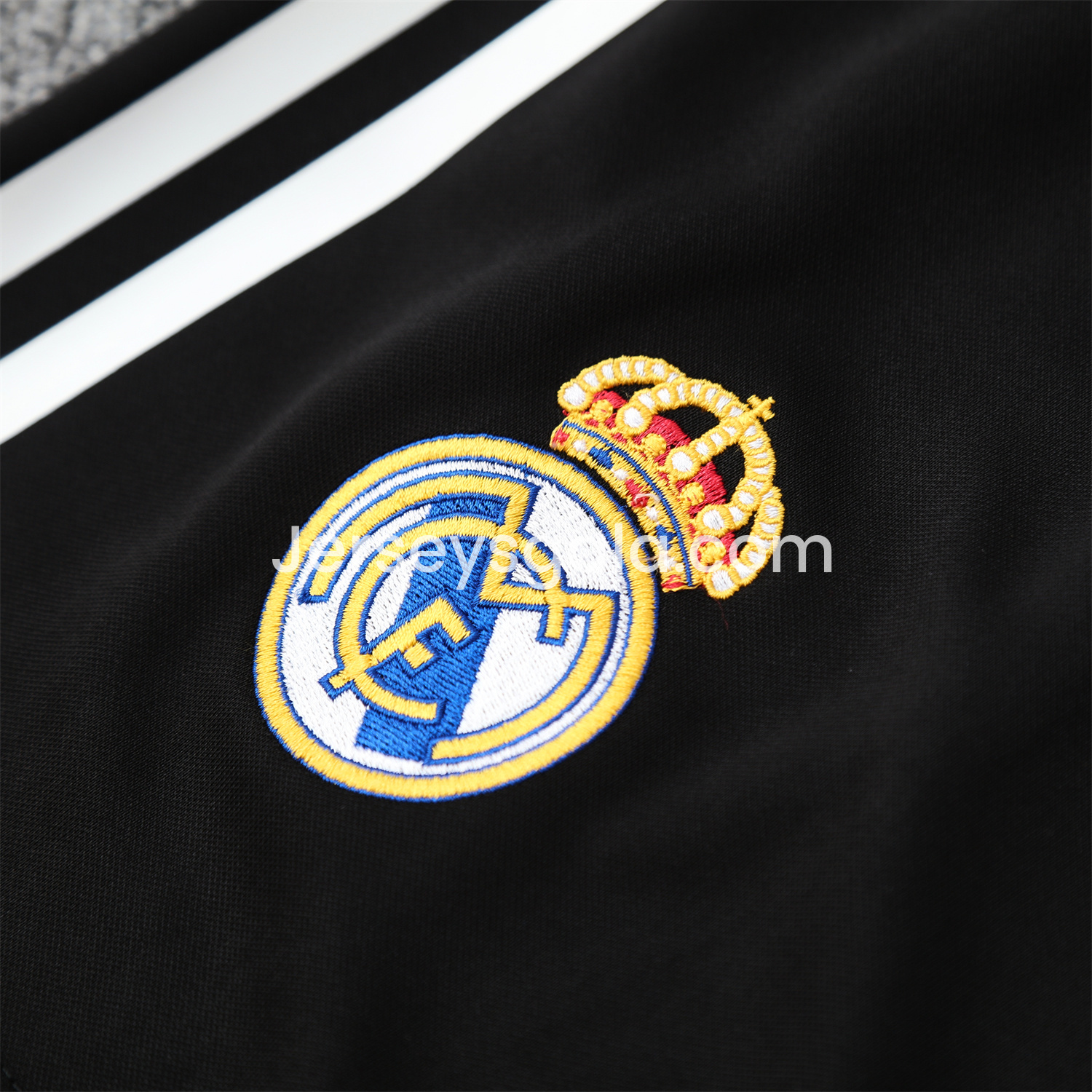JerseysGala.com | Real Madrid 25-26 Vest Training Set - Blue Black Dragon Vest & Black-White Shorts -Customize Name, Number and Patch | Worldwide Shipping