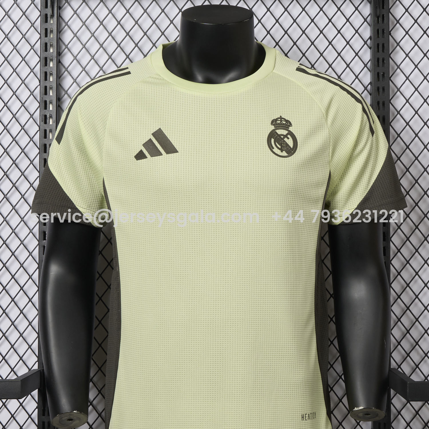 JerseysGala.com | Real Madrid 25-26 Light Green Training Jersey - Player Version -Customize Name, Number and Patch | Worldwide Shipping