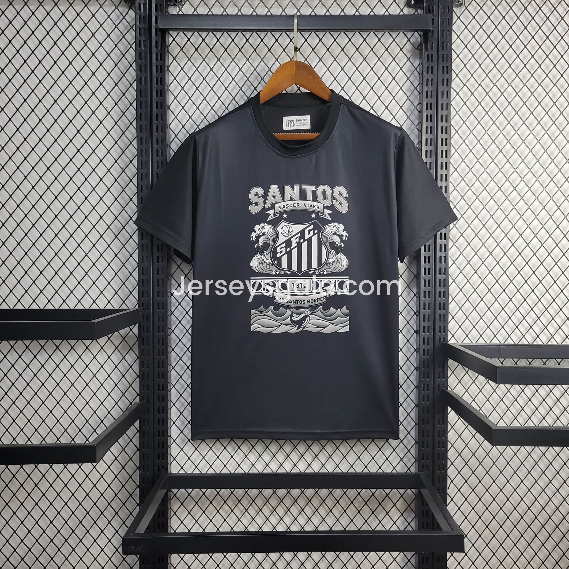 JerseysGala.com | Santos 25-26 Black Special Edition T-shirts -Customize Name, Number and Patch | Worldwide Shipping