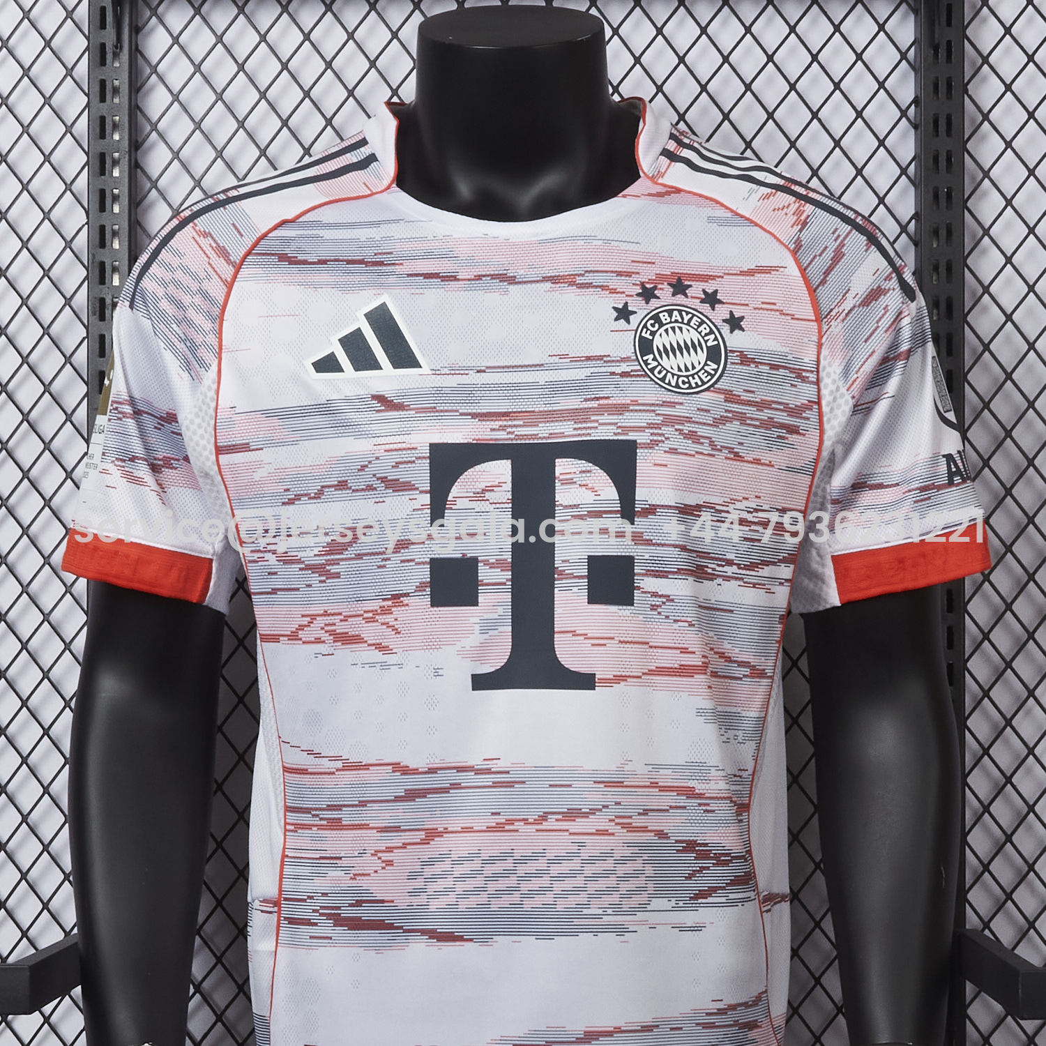 JerseysGala.com | Bayern Munich 25-26 Away White Jersey - Player Version -Customize Name, Number and Patch | Worldwide Shipping