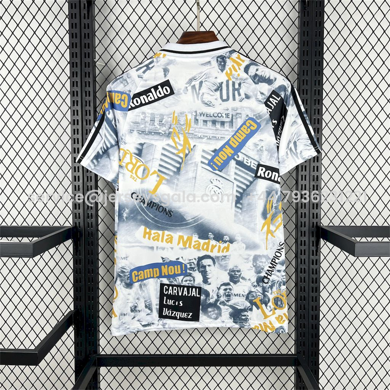 JerseysGala.com | Real Madrid 25-26 Capture Of Camp Nou POLO White Special Jersey - Fans Version -Customize Name, Number and Patch | Worldwide Shipping