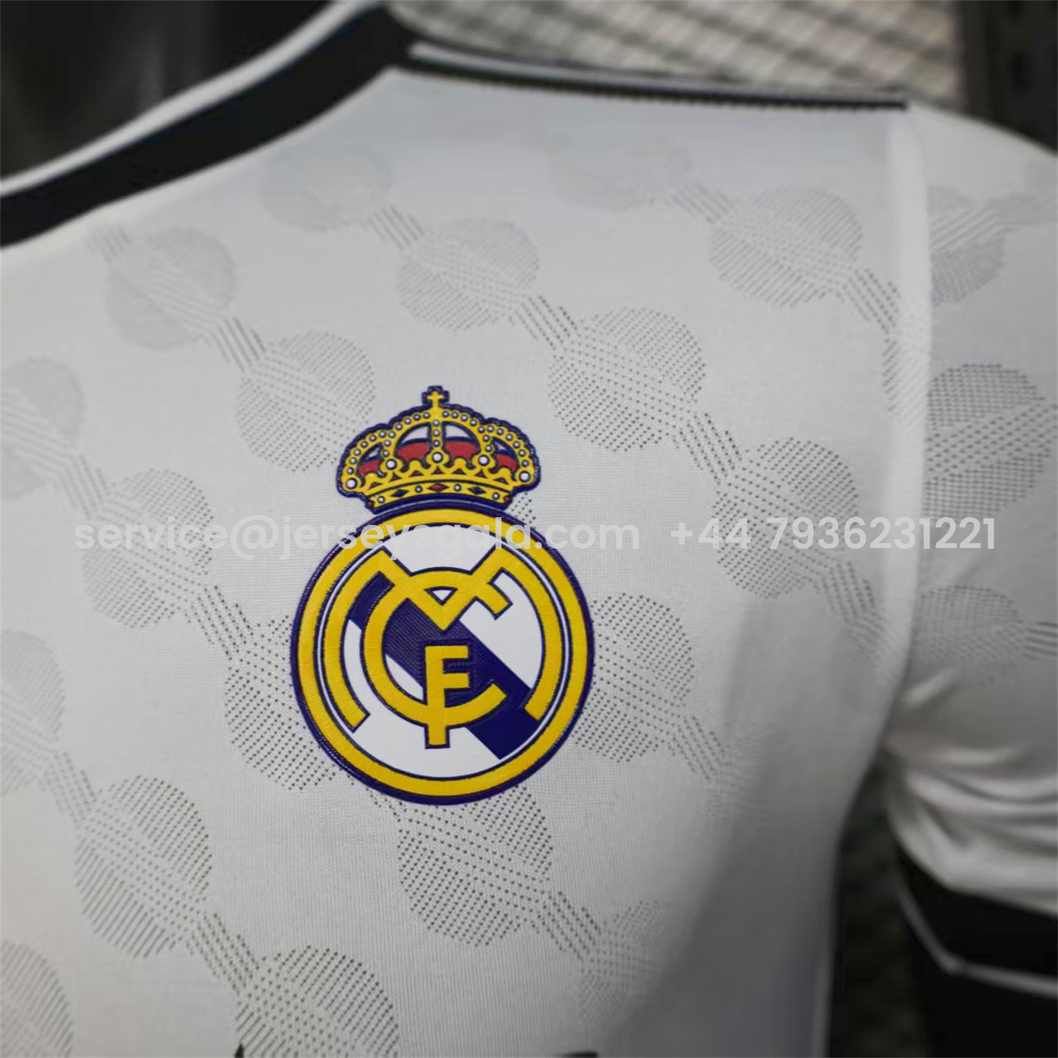 JerseysGala.com | Real Madrid 25-26 Polka Dots White Jersey - Player Version -Customize Name, Number and Patch | Worldwide Shipping