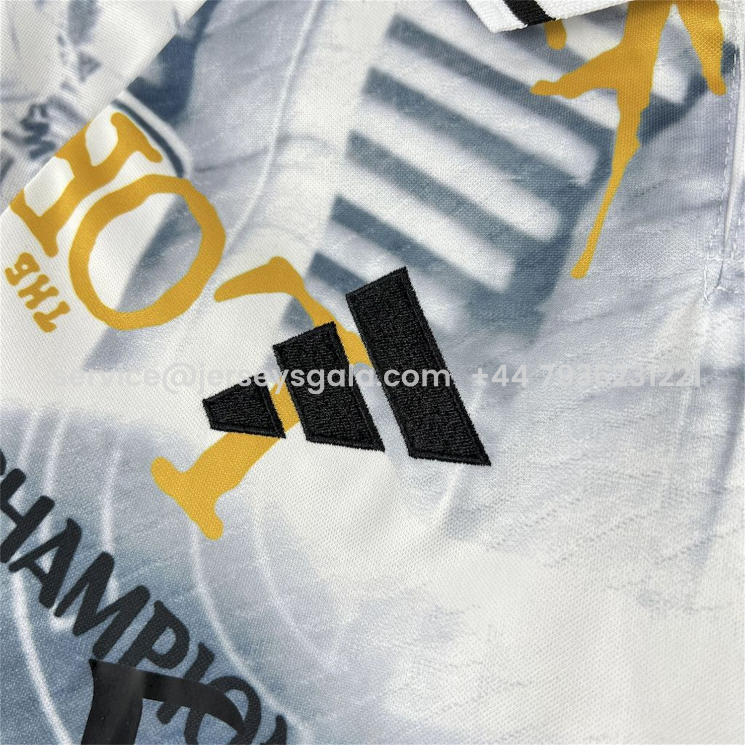 JerseysGala.com | Real Madrid 25-26 Capture Of Camp Nou POLO White Special Jersey - Fans Version -Customize Name, Number and Patch | Worldwide Shipping