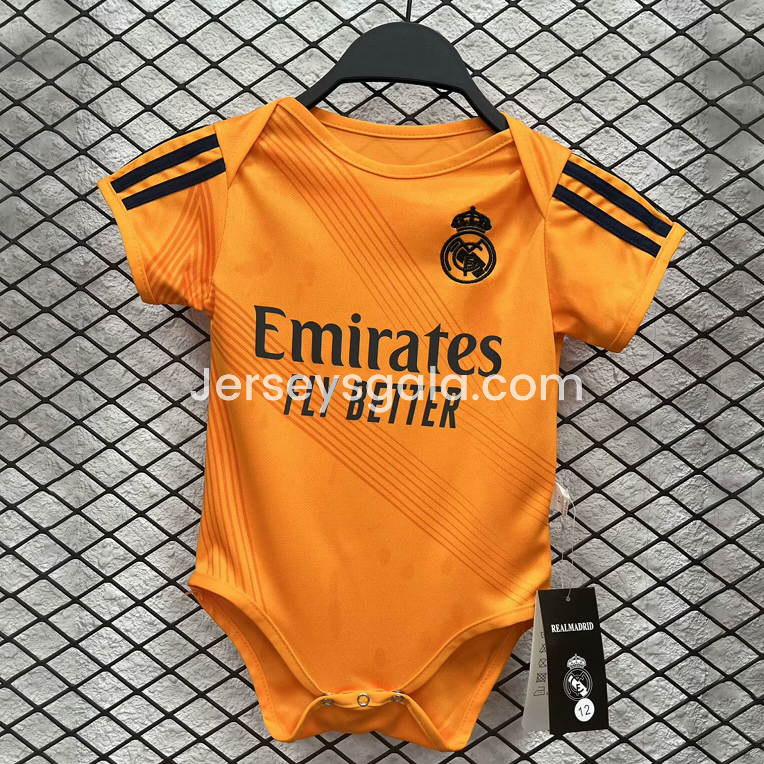 JerseysGala.com | Real Madrid 24-25 Away Baby Crawling Suit -Customize Name, Number and Patch | Worldwide Shipping