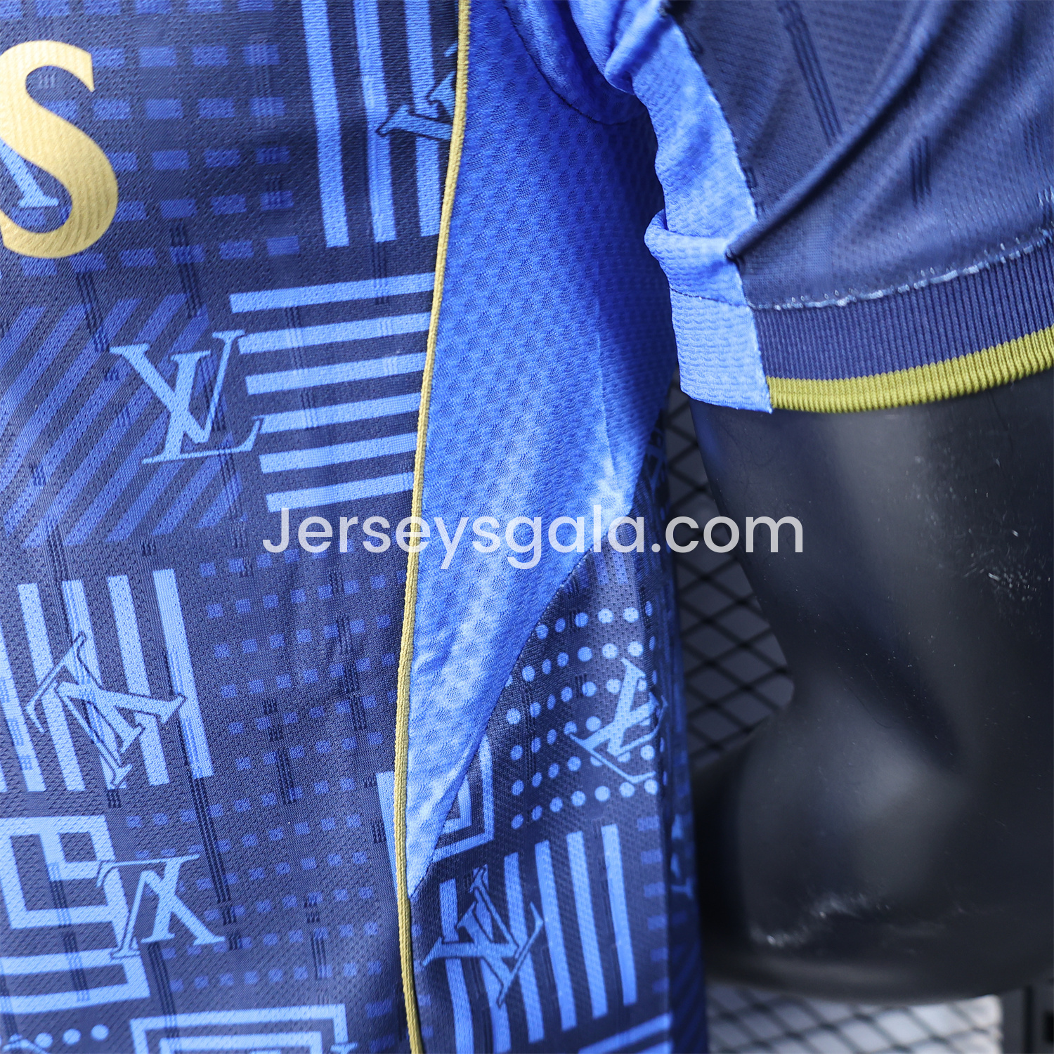 JerseysGala.com | Real Madrid 25-26 Blue Gold Special Edition Jersey - Player Version -Customize Name, Number and Patch | Worldwide Shipping