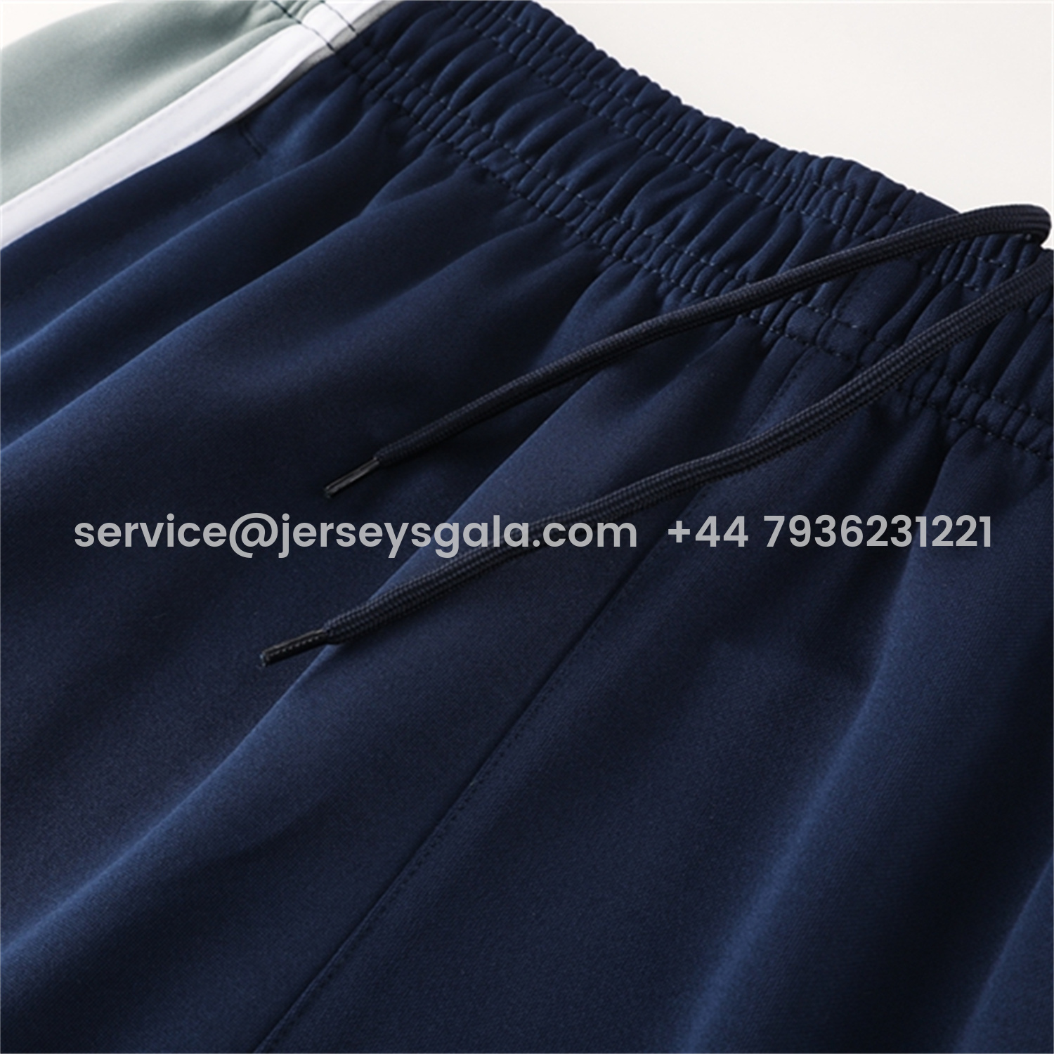 JerseysGala.com | Real Madrid 25-26 Jacket Training Tracksuit - Blue Grey Jackets & Pants -Customize Name, Number and Patch | Worldwide Shipping