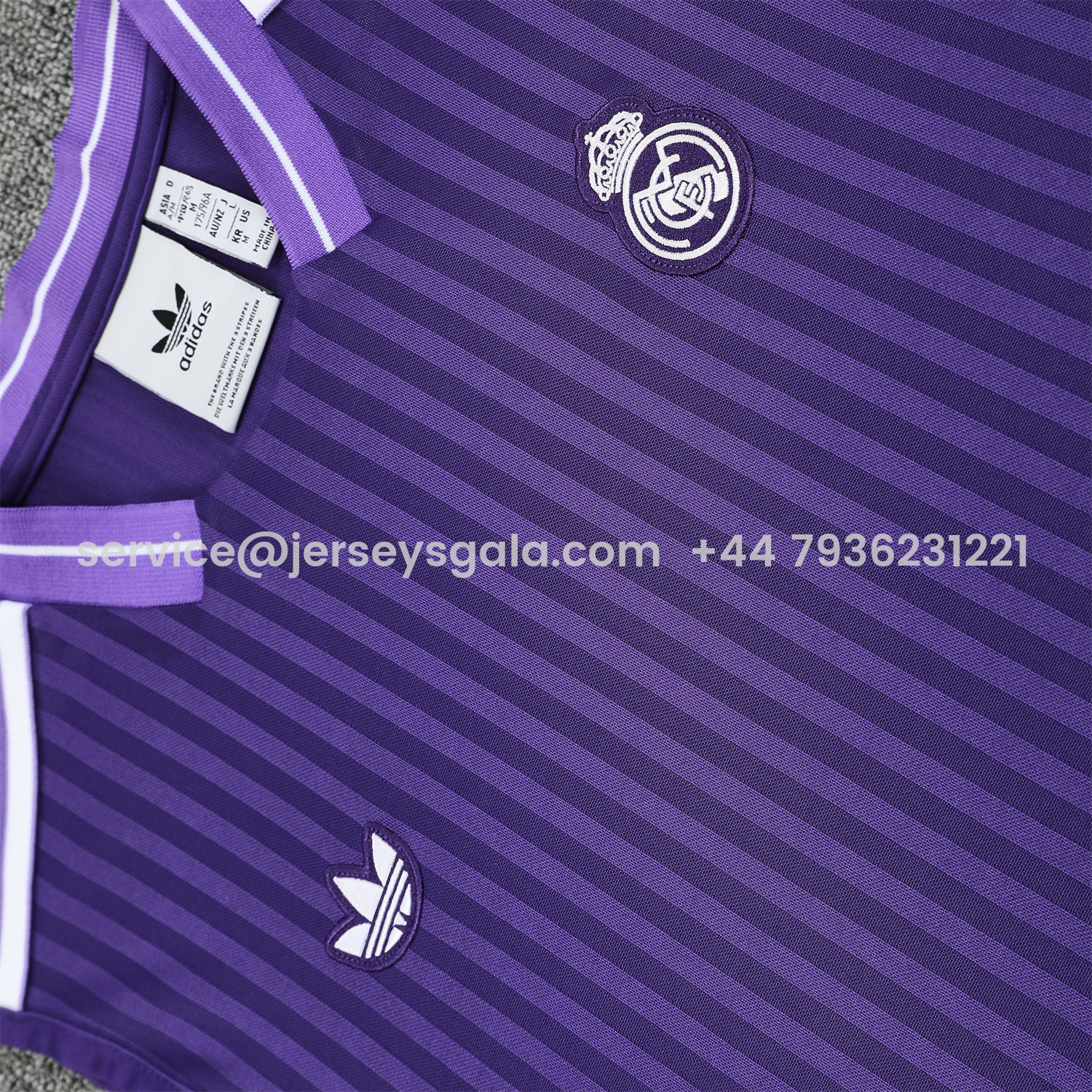 JerseysGala.com | Real Madrid 25-26 Vest Training Set - Pure Purple Vest & Purple Shorts -Customize Name, Number and Patch | Worldwide Shipping