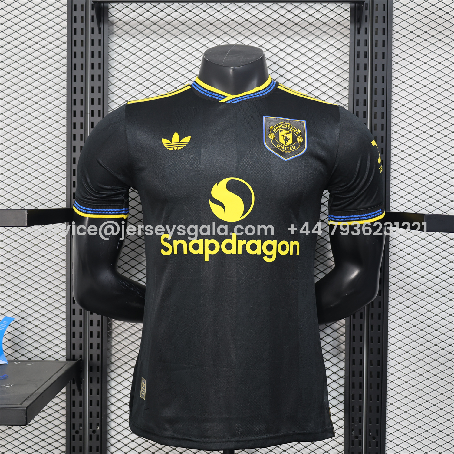 JerseysGala.com | Manchester United 25-26 Third Black Jersey - Player Version -Customize Name, Number and Patch | Worldwide Shipping