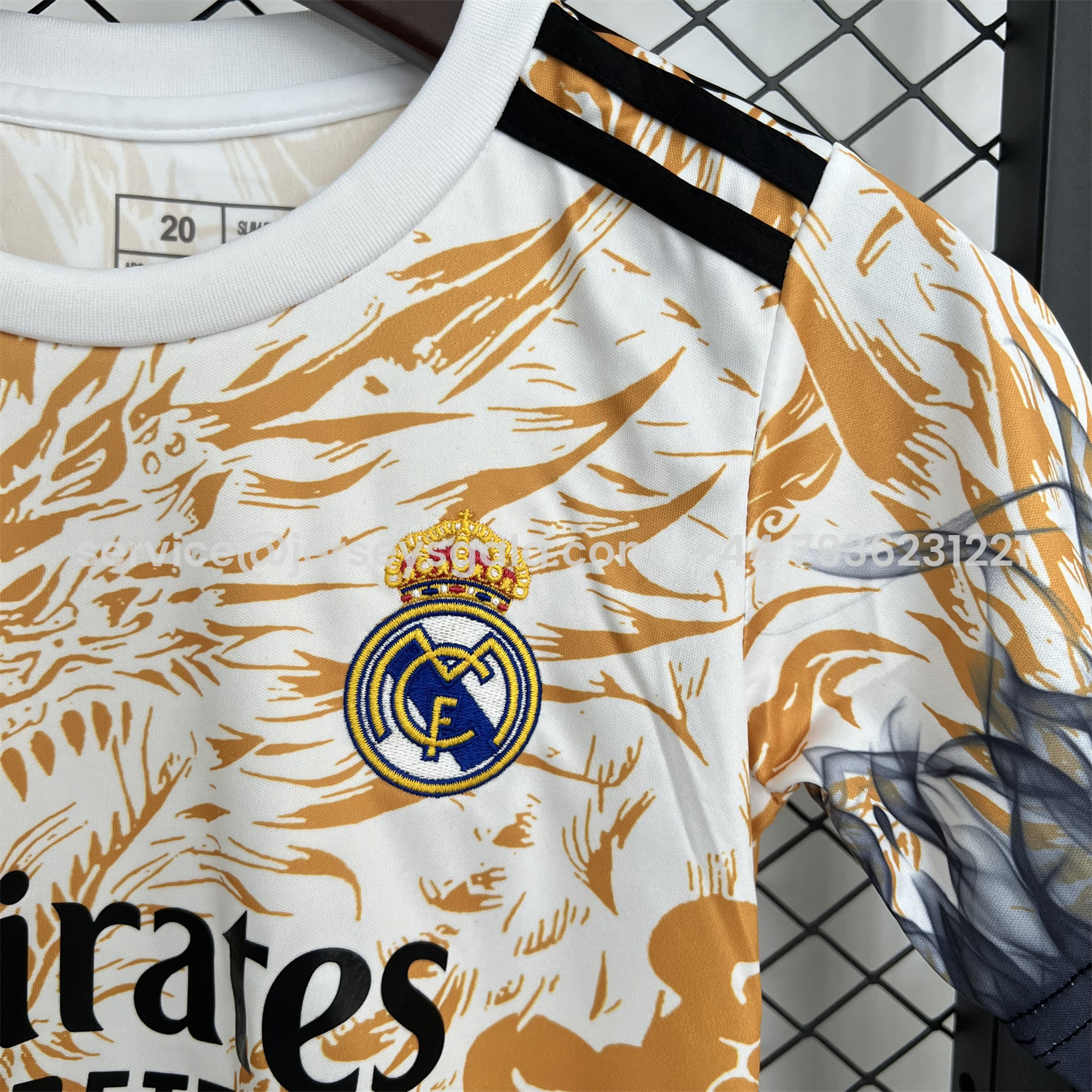 JerseysGala.com | Real Madrid 25-26 Orange And Black Dragon Special Kids Kit -Customize Name, Number and Patch | Worldwide Shipping