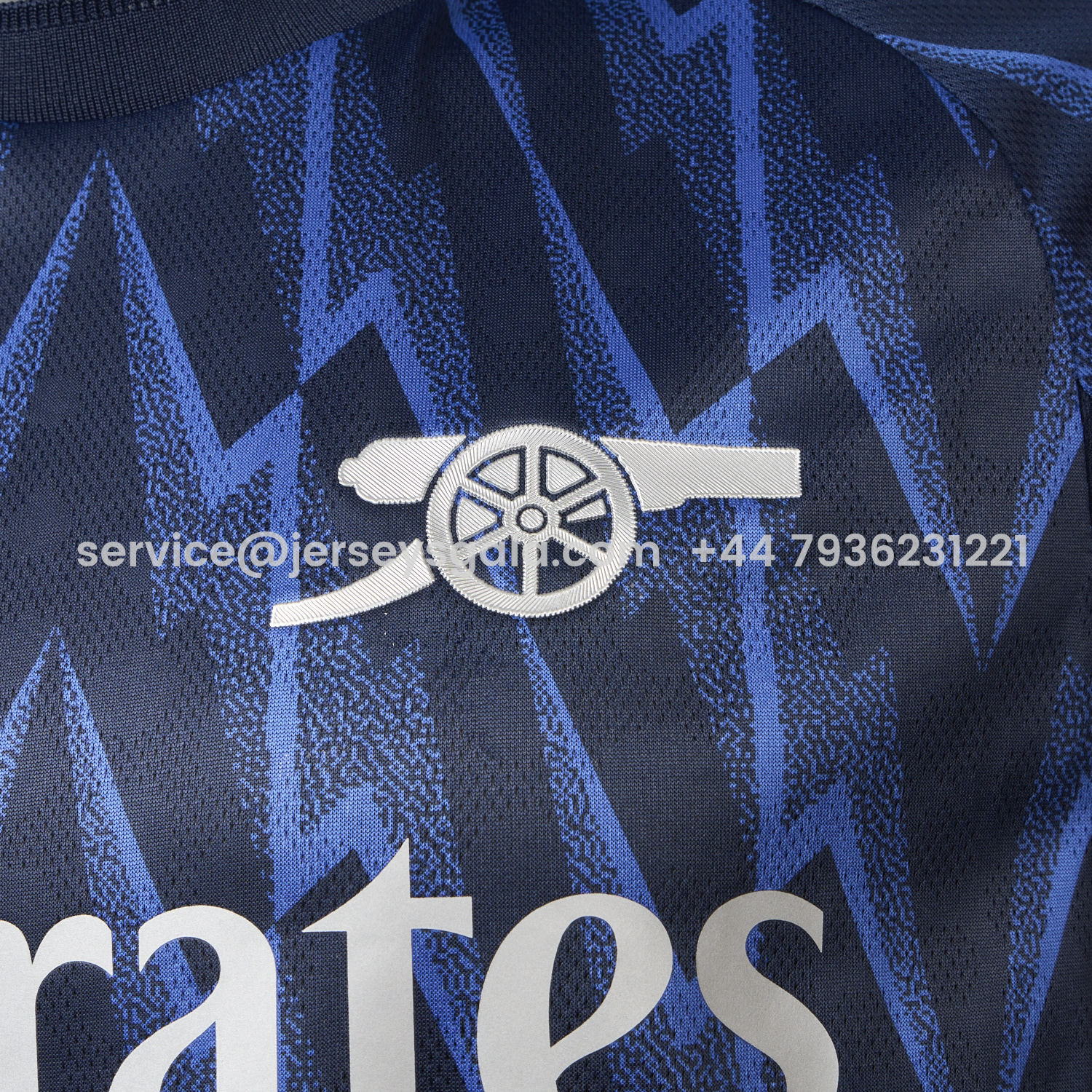 JerseysGala.com | Arsenal 25-26 Away Blue Jersey - Player Version -Customize Name, Number and Patch | Worldwide Shipping