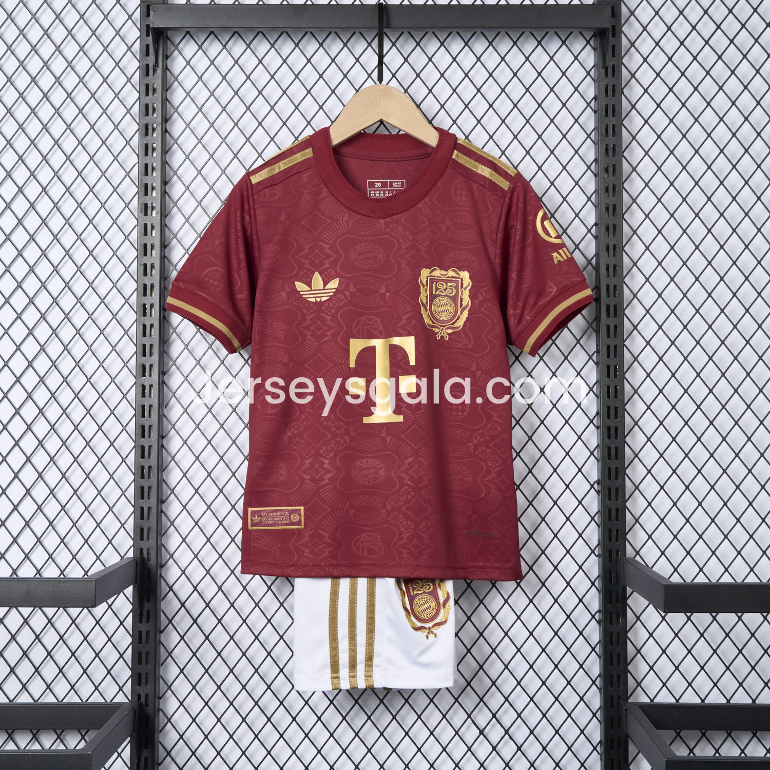 JerseysGala.com | Bayern Munich 2025 125th Anniversary Kids Kit -Customize Name, Number and Patch | Worldwide Shipping