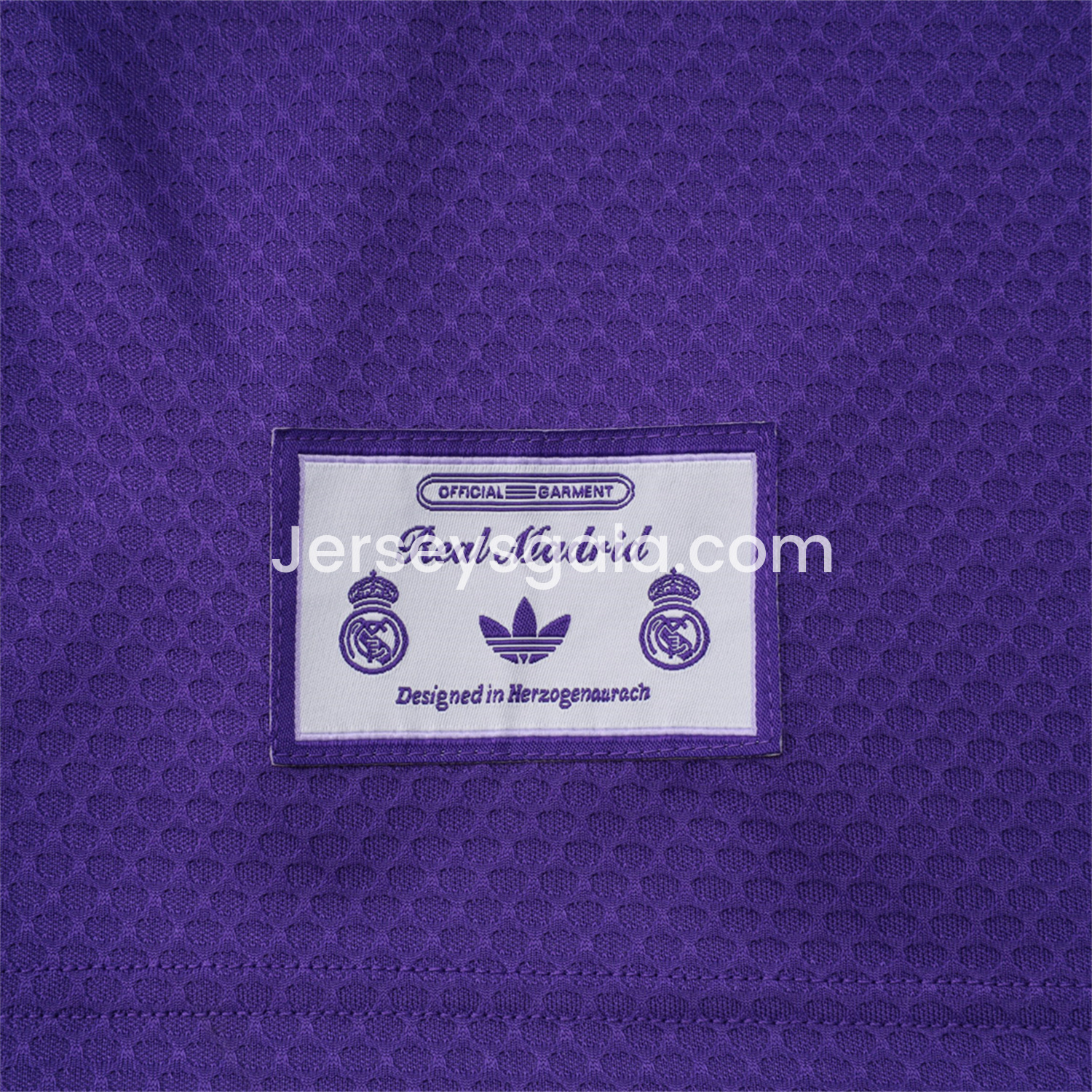 JerseysGala.com | Real Madrid 25-26 Throwback Trefoil Short-Sleeve Training Set - Purple -Customize Name, Number and Patch | Worldwide Shipping