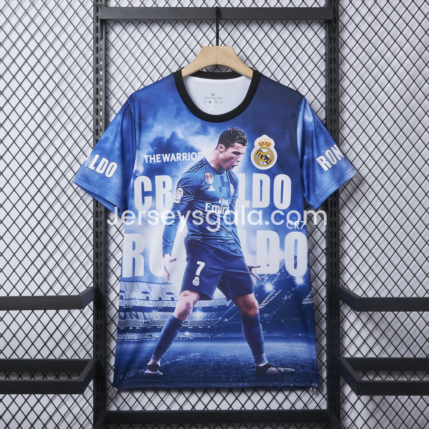 JerseysGala.com | Cristiano Ronaldo Real Madrid 2017-18 Away Career Commemorative Jersey - Fans Version -Customize Name, Number and Patch | Worldwide Shipping