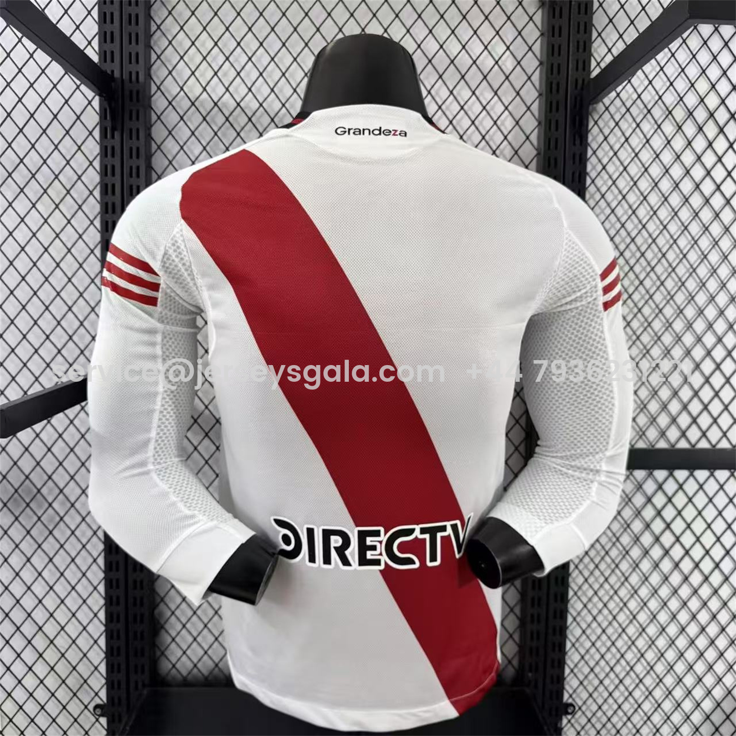 JerseysGala.com | River Plate 25-26 Home Long Sleeves Jersey with New Sponsors - Player Version -Customize Name, Number and Patch | Worldwide Shipping