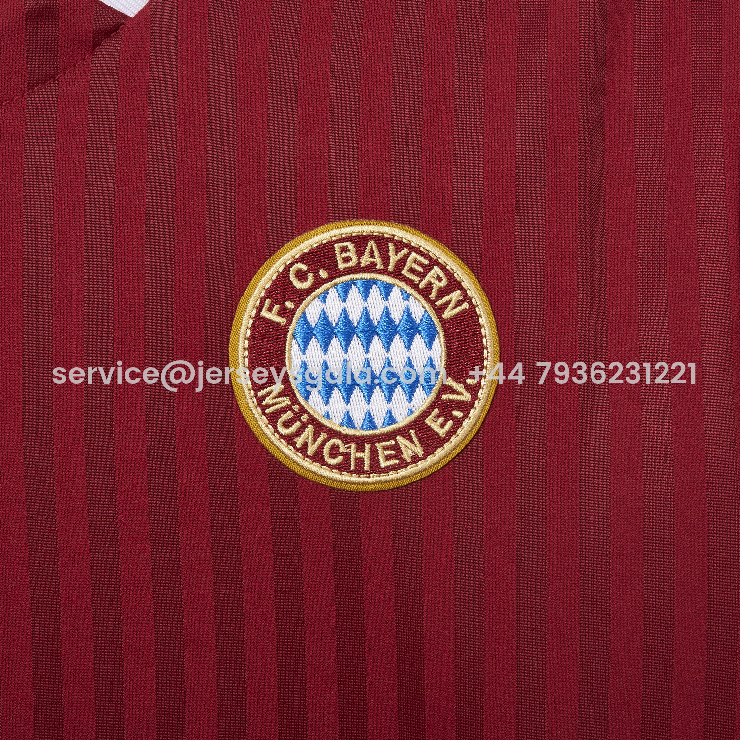 JerseysGala.com | Bayern Munich 25-26 Trefoil Wine Red Travel Jersey - Fans Version -Customize Name, Number and Patch | Worldwide Shipping