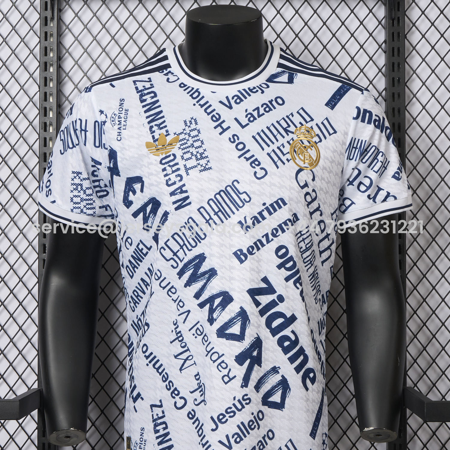 JerseysGala.com | Real Madrid 25-26 Graffiti Of Football Star Names Special Jersey - Player Version -Customize Name, Number and Patch | Worldwide Shipping