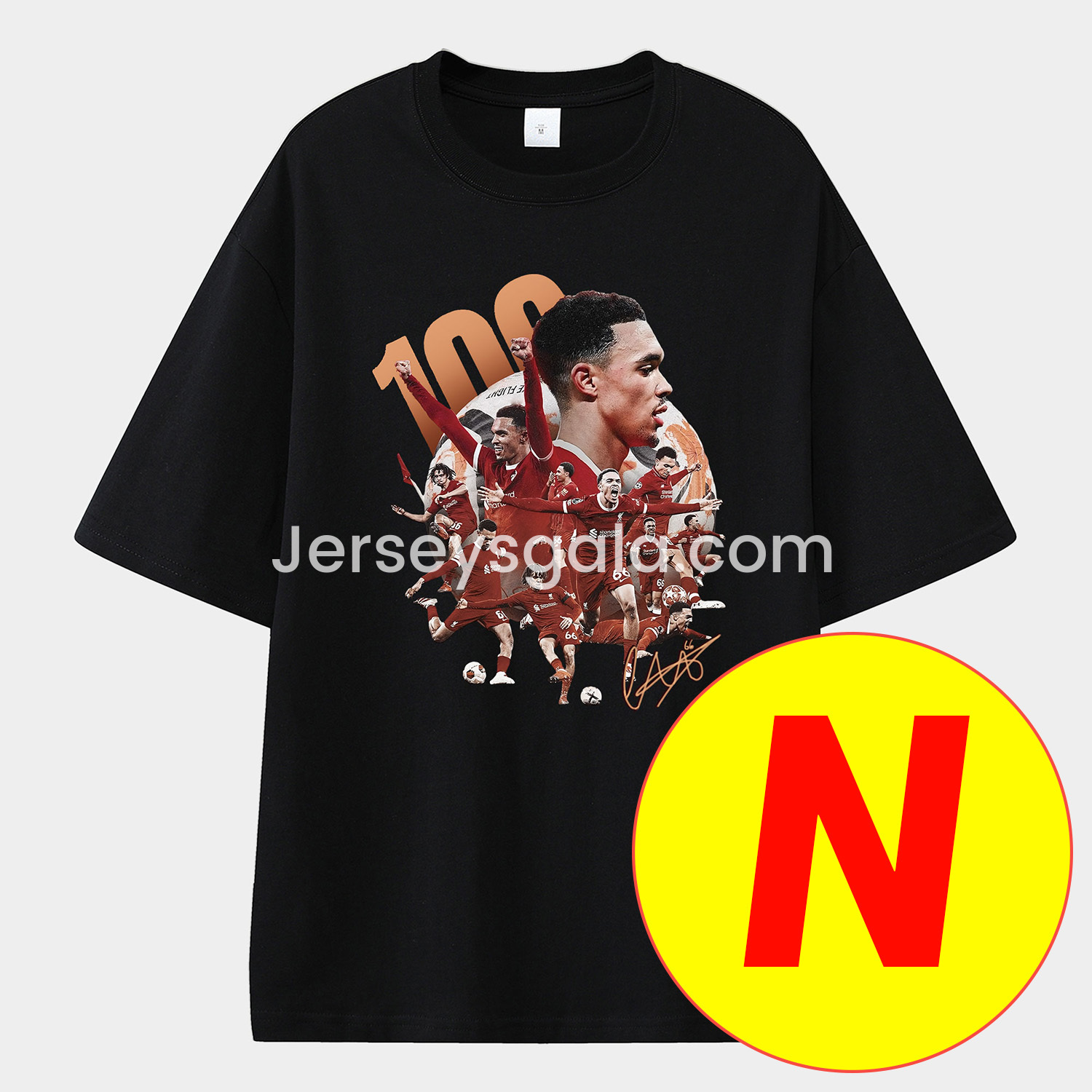 JerseysGala.com | Salah Liverpool Klopp Arnold Unisex Pure Cotton T-shirt -Customize Name, Number and Patch | Worldwide Shipping