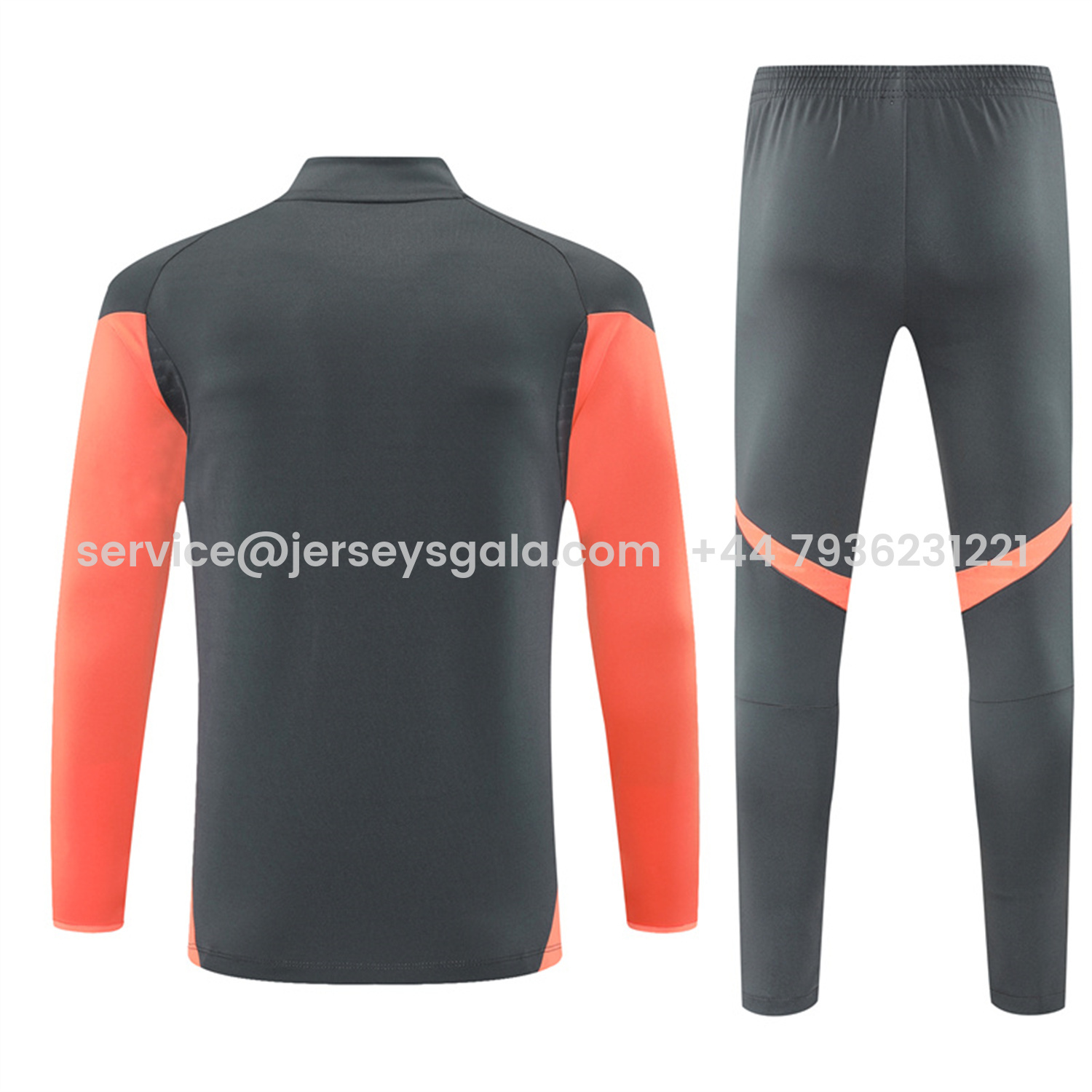 JerseysGala.com | Bayern Munich 25-26 Kids Long Sleeves Training Set - Dark Grey Top & Pants -Customize Name, Number and Patch | Worldwide Shipping