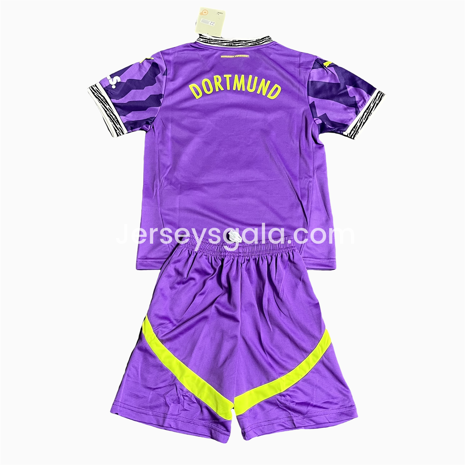JerseysGala.com | Dortmund 24-25 Purple Goalkeeper Special Edition Kids Kit -Customize Name, Number and Patch | Worldwide Shipping
