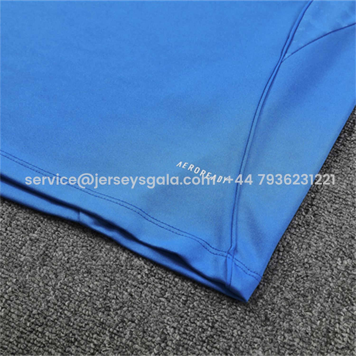 JerseysGala.com | Real Madrid 25-26 Kids Long Sleeve Training Set - Bright Blue Top & Pants -Customize Name, Number and Patch | Worldwide Shipping