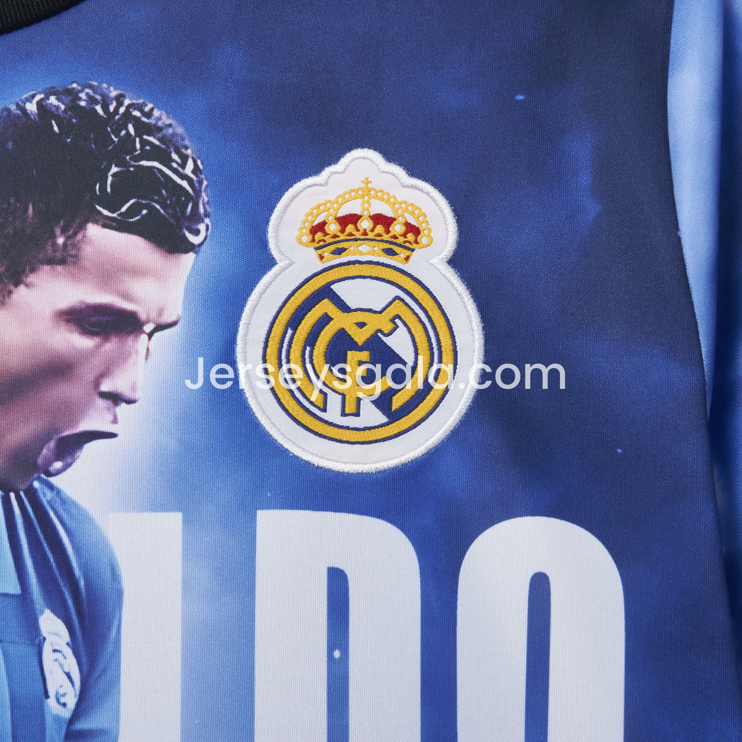 JerseysGala.com | Cristiano Ronaldo Real Madrid 2017-18 Away Career Commemorative Jersey - Fans Version -Customize Name, Number and Patch | Worldwide Shipping