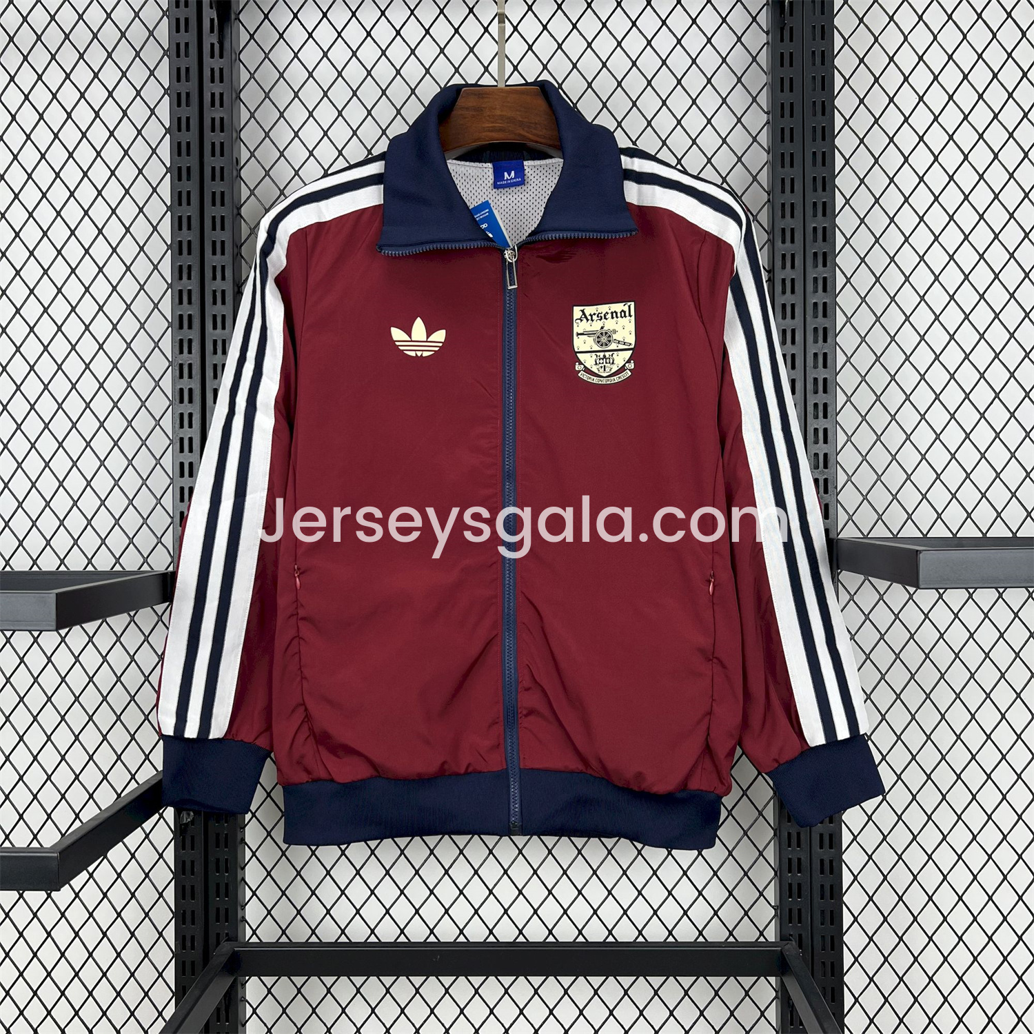 JerseysGala.com | Arsenal 24-25 Player Windbreaker - Deep Red -Customize Name, Number and Patch | Worldwide Shipping