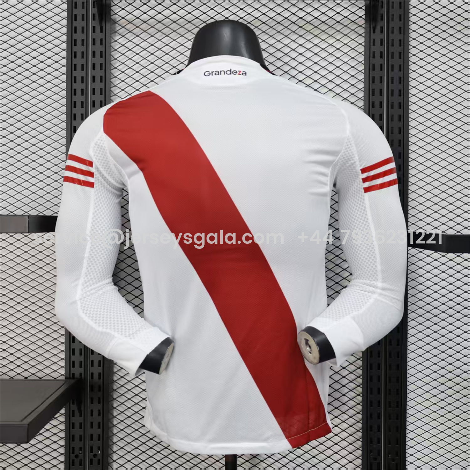 JerseysGala.com | River Plate 25-26 Home Unsponsored Long Sleeves Jersey - Player Version -Customize Name, Number and Patch | Worldwide Shipping