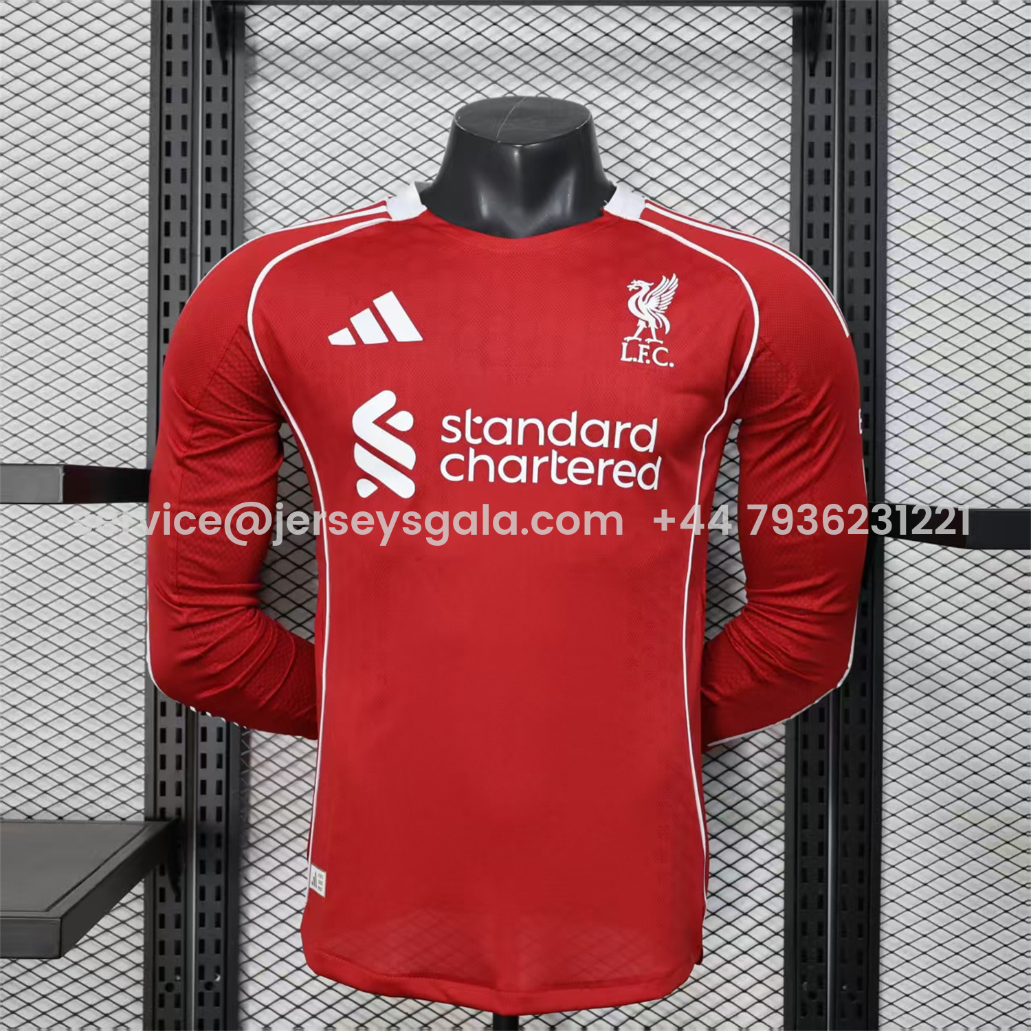 JerseysGala.com | Liver.pool 25-26 Home Long Sleeves Jersey - Player Version -Customize Name, Number and Patch | Worldwide Shipping