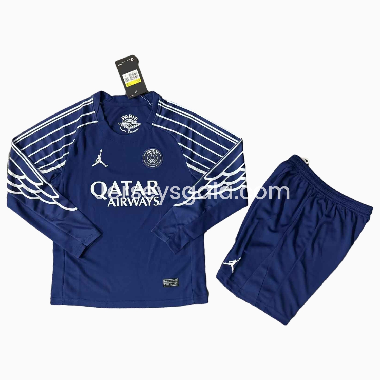 JerseysGala.com | Paris Saint-Germain PSG 24-25 Fourth Long Sleeves Kids Kit -Customize Name, Number and Patch | Worldwide Shipping