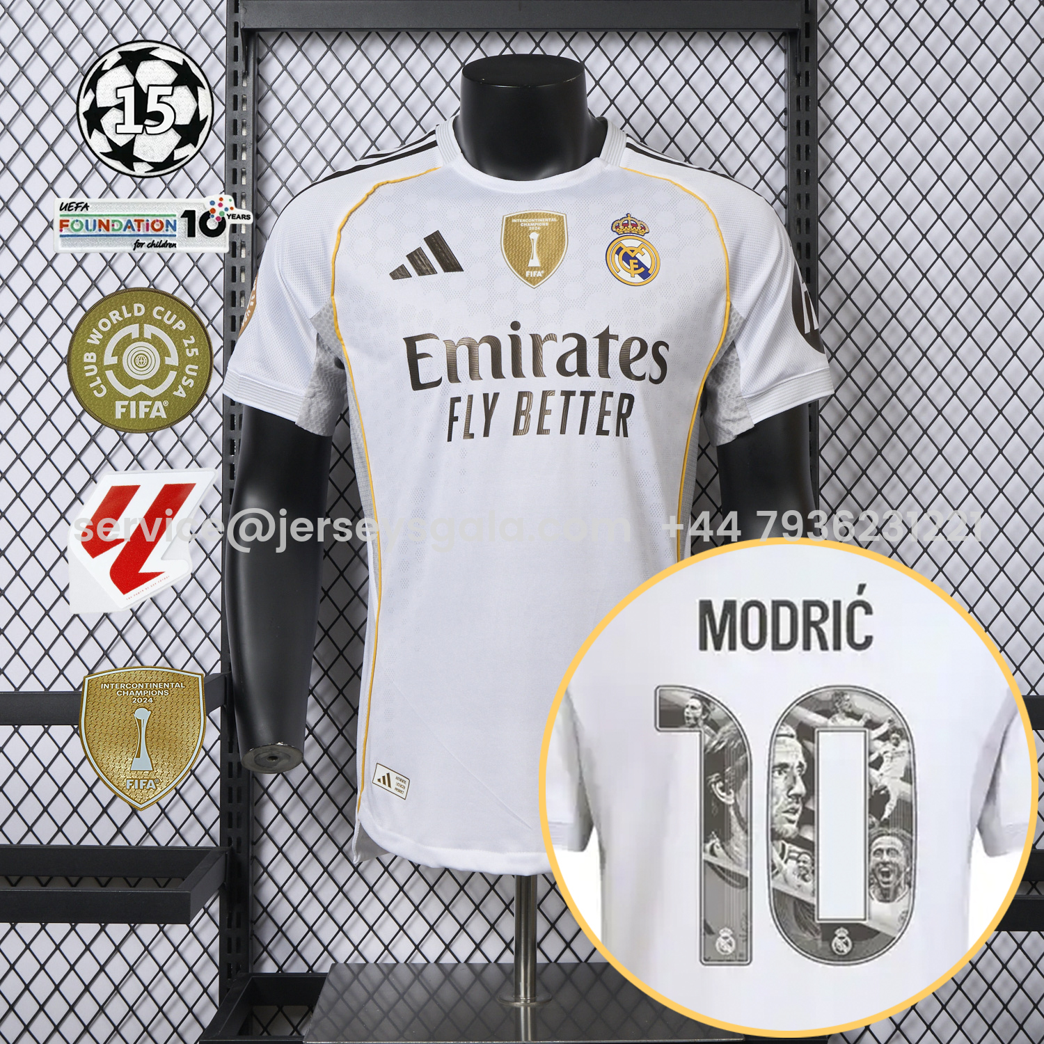JerseysGala.com | Real Madrid 25-26 Home Modrić Limited Edition Jersey - Player Version -Customize Name, Number and Patch | Worldwide Shipping