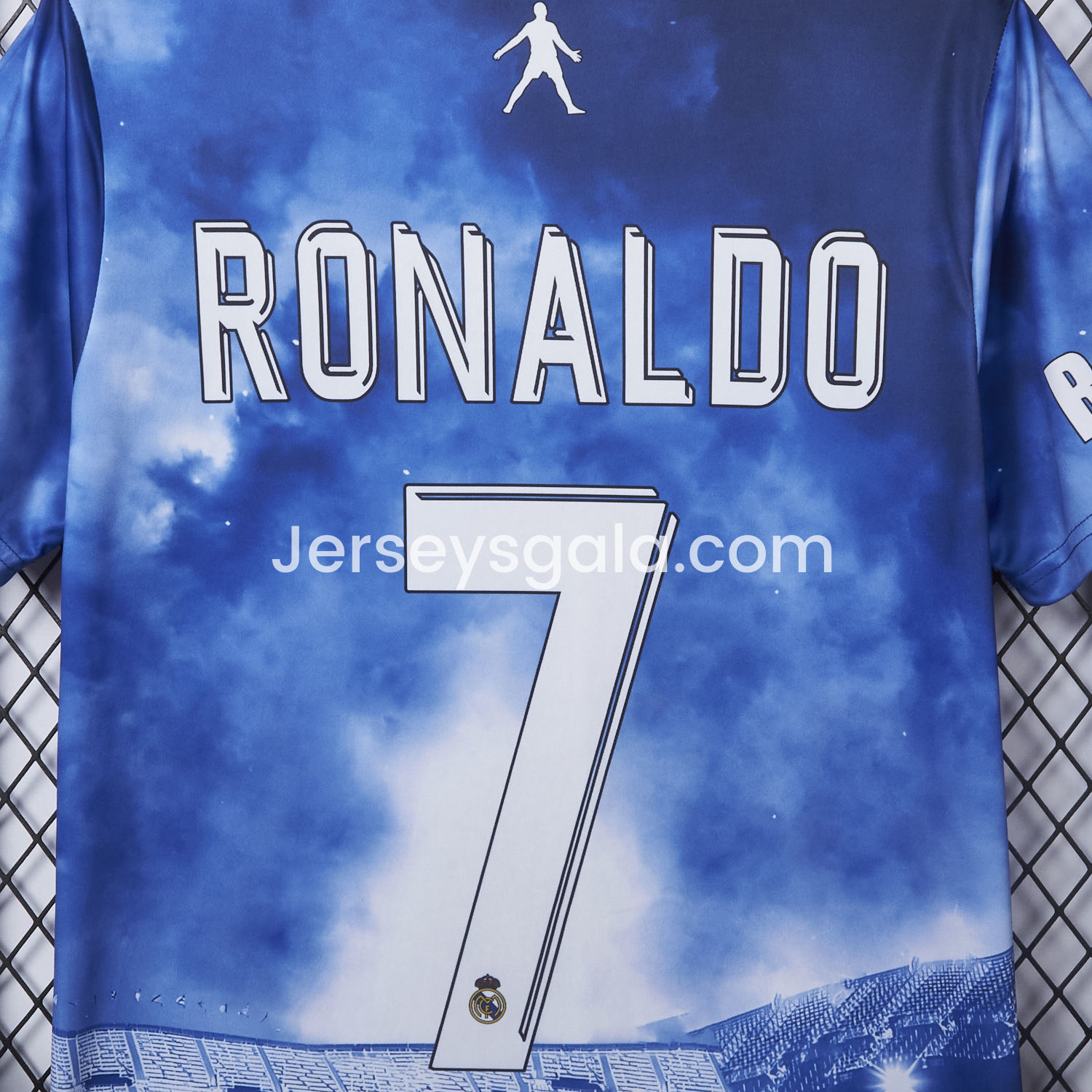 JerseysGala.com | Cristiano Ronaldo Real Madrid 2017-18 Away Career Commemorative Jersey - Fans Version -Customize Name, Number and Patch | Worldwide Shipping