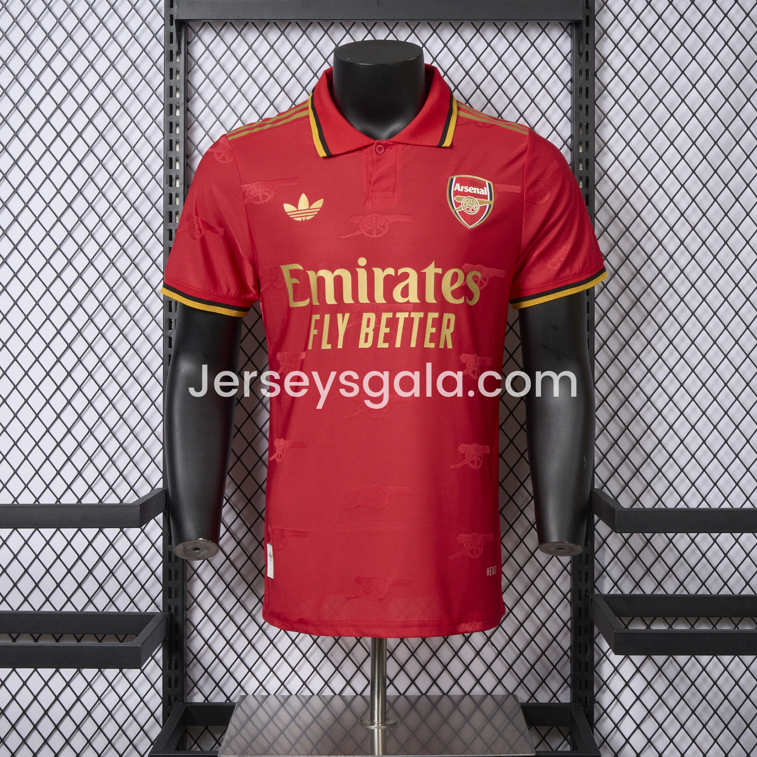 JerseysGala.com | Arsenal 25-26 Red POLO Special Edition Jersey - Player Version -Customize Name, Number and Patch | Worldwide Shipping