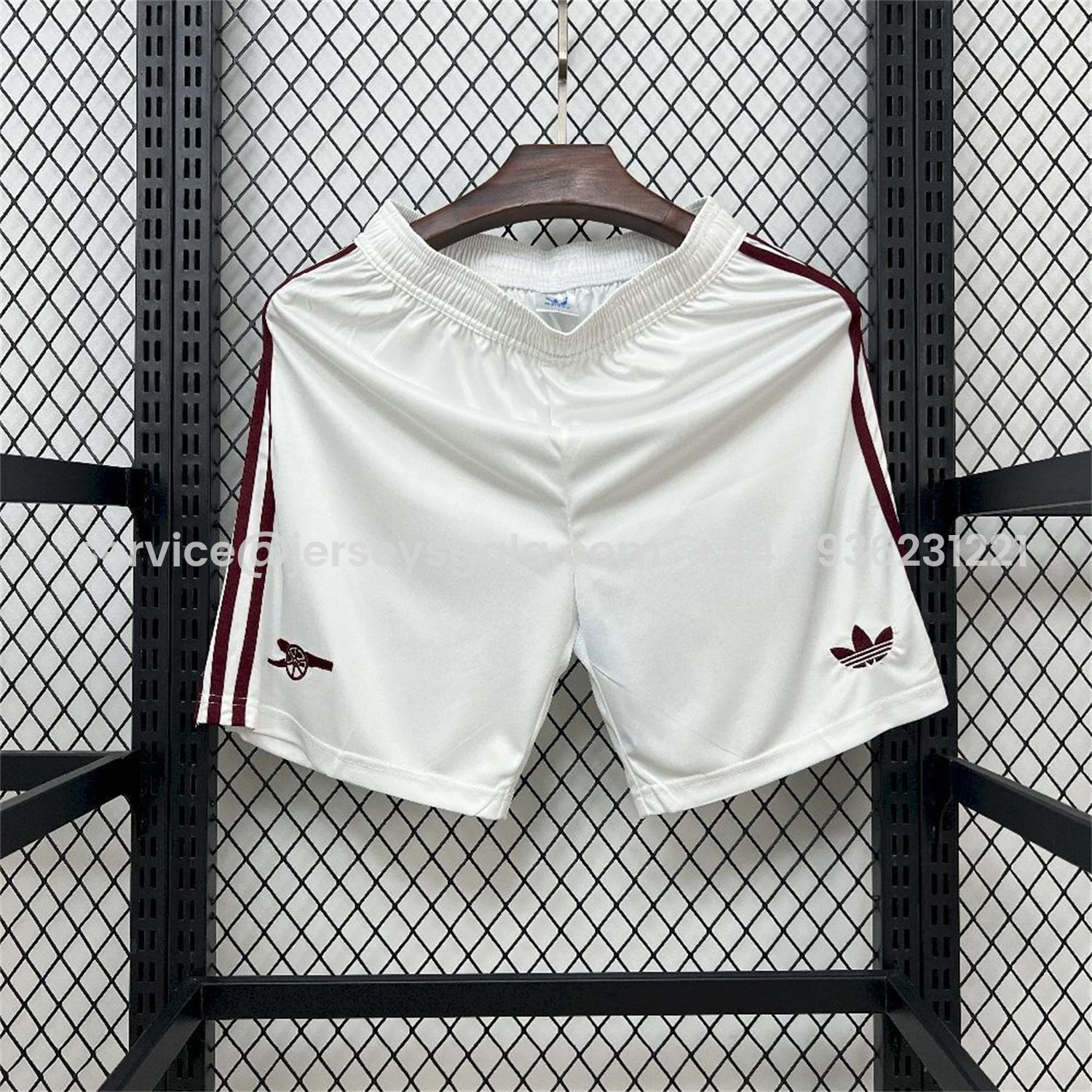 JerseysGala.com | Arsenal 25-26 Third White Shorts - Fans Version -Customize Name, Number and Patch | Worldwide Shipping