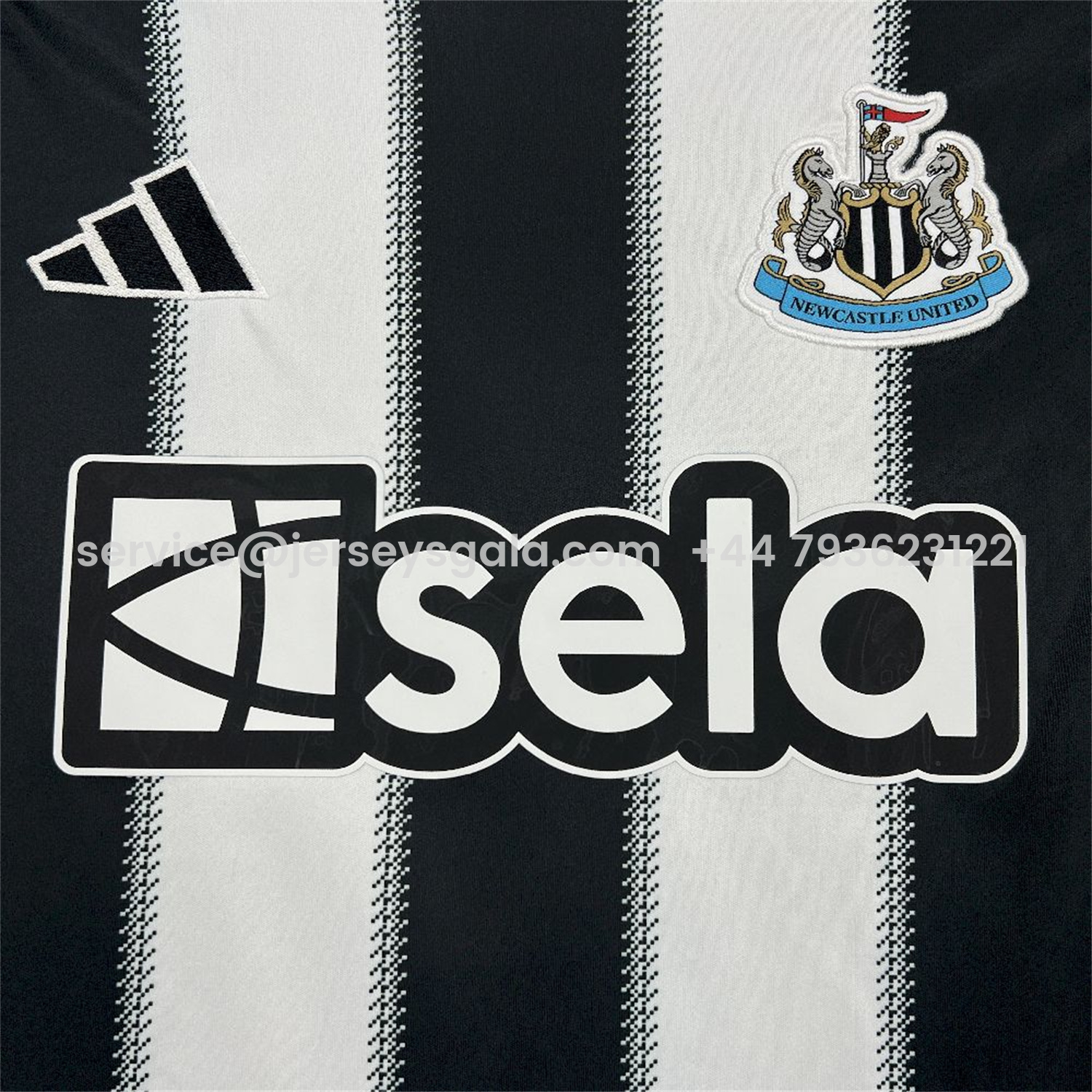 JerseysGala.com | Newcastle United 25-26 Home Long Sleeves Jersey - Fans Version -Customize Name, Number and Patch | Worldwide Shipping