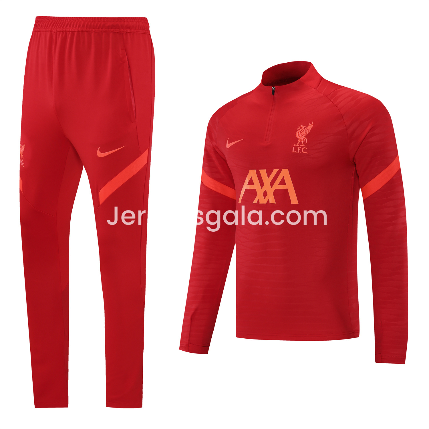 JerseysGala.com | Liver.pool 24-25 Long Sleeve Training Set - Red Top and Pants -Customize Name, Number and Patch | Worldwide Shipping