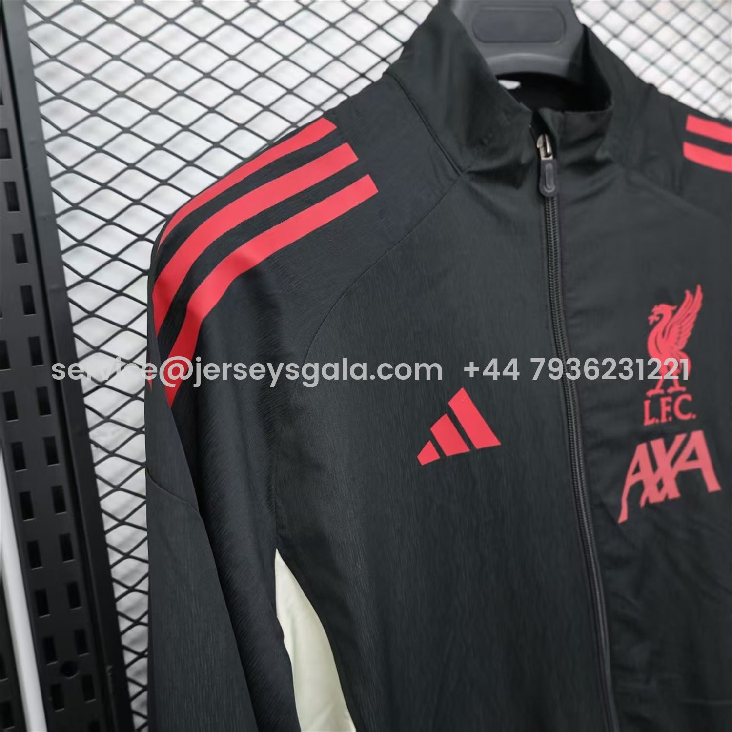 JerseysGala.com | Liver.pool 25-26 Black Windbreaker Jacket - Deep Green -Customize Name, Number and Patch | Worldwide Shipping