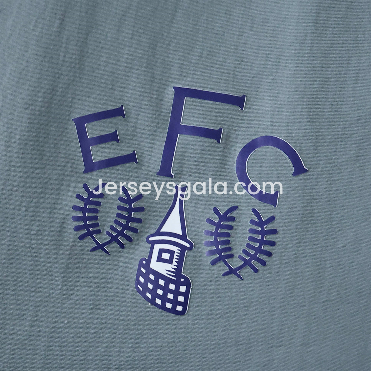 JerseysGala.com | Everton 1988-89 Retro Style Double Sided Reversible Windbreaker - White & Grey -Customize Name, Number and Patch | Worldwide Shipping
