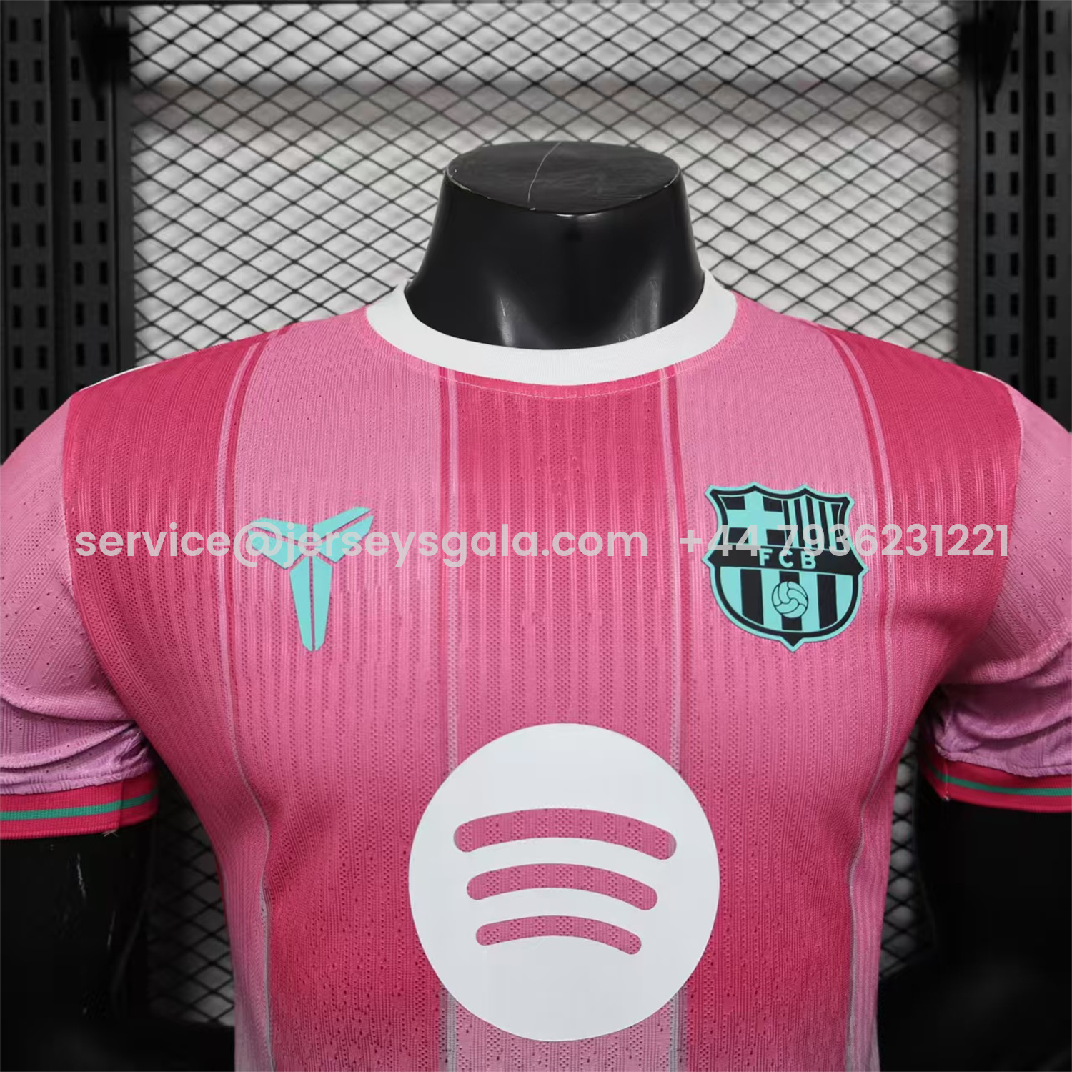 JerseysGala.com | Barcelona 25-26 Pink And Cyan Special Jersey - Player Version -Customize Name, Number and Patch | Worldwide Shipping