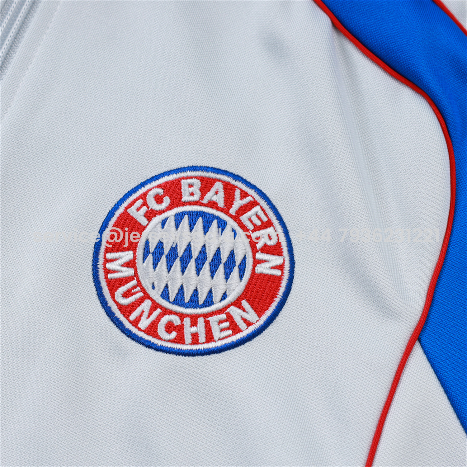 JerseysGala.com | Bayern Munich 25-26 Jacket Training Tracksuit - Grey Throwback Jackets & Pants -Customize Name, Number and Patch | Worldwide Shipping