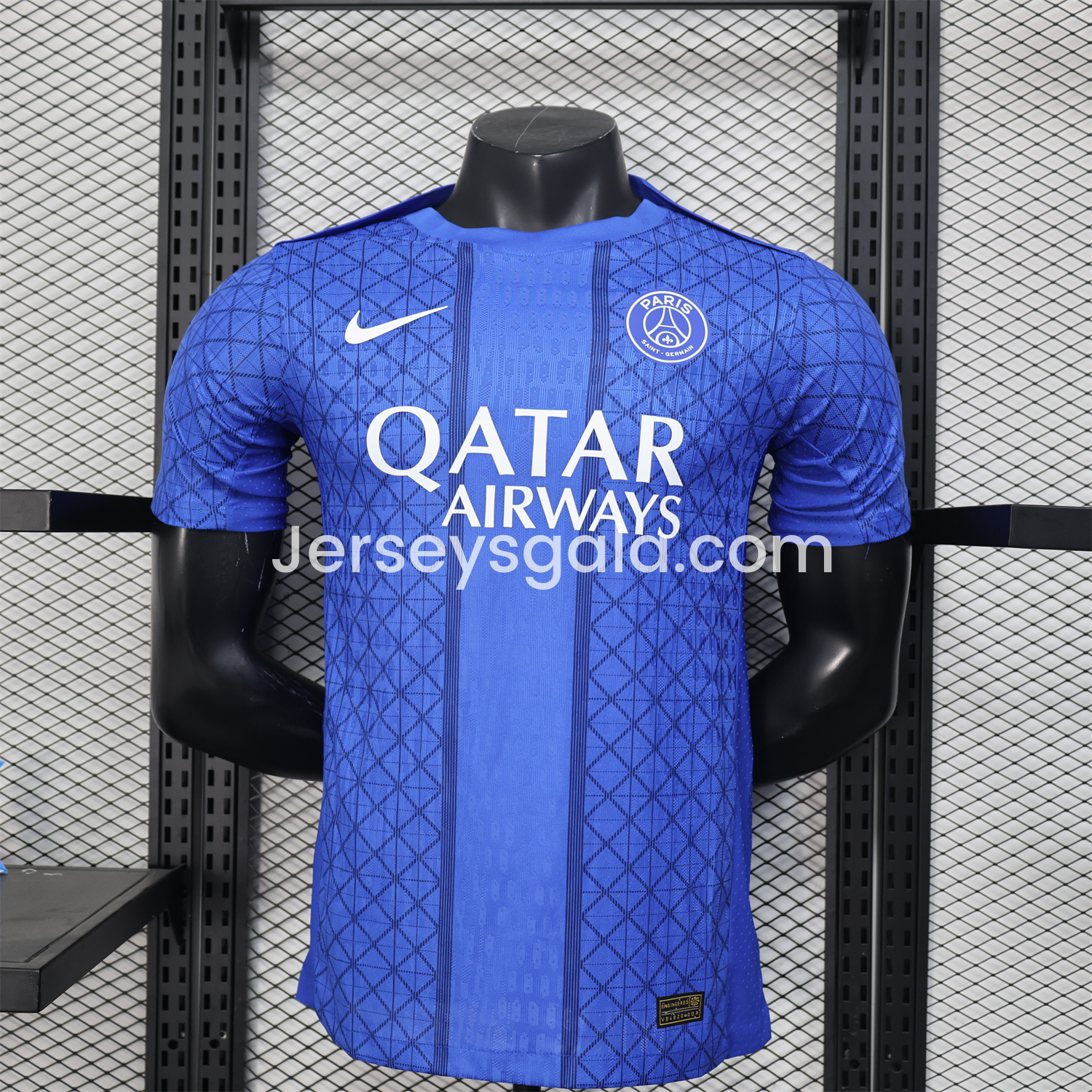 JerseysGala.com | Paris Saint-Germain PSG 25-26 Blue Pre-Match Training Jersey - Player Version -Customize Name, Number and Patch | Worldwide Shipping