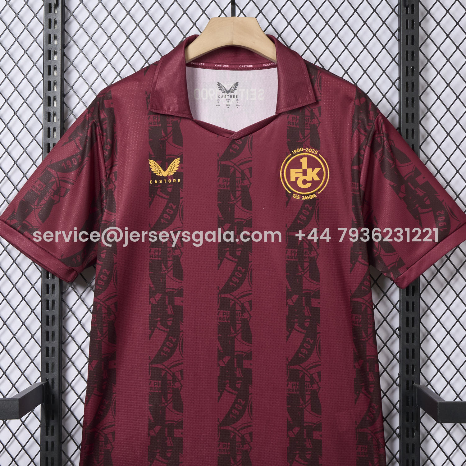JerseysGala.com | Kaiserslautern 25-26 125-Year Anniversary Jersey - Fans Version -Customize Name, Number and Patch | Worldwide Shipping
